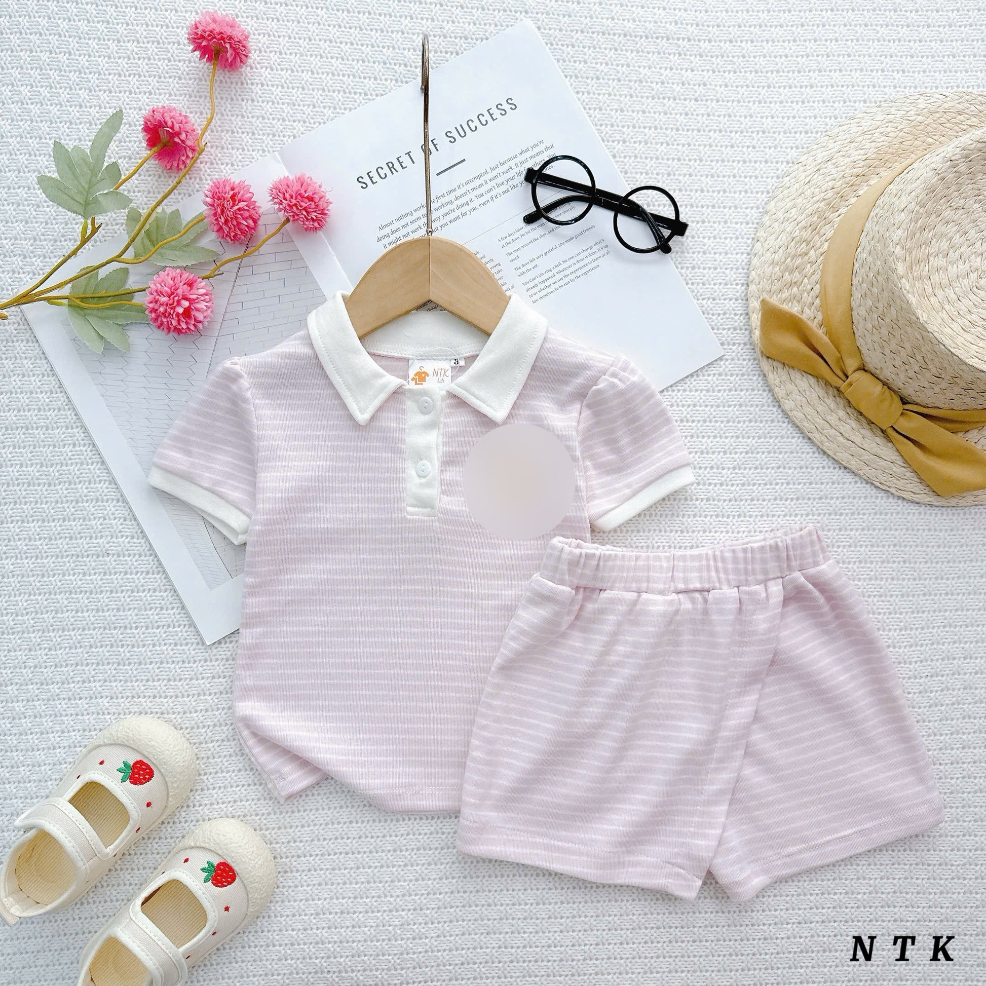 NTK Cotton Stripes Casual Skorts Sets