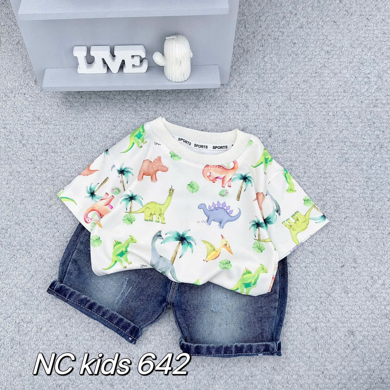 Boys Casual sets with Soft Denim Berms