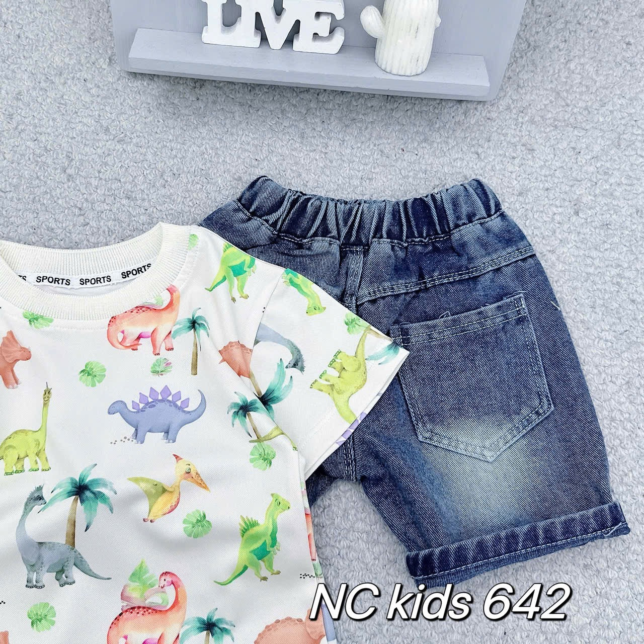 Boys Casual sets with Soft Denim Berms