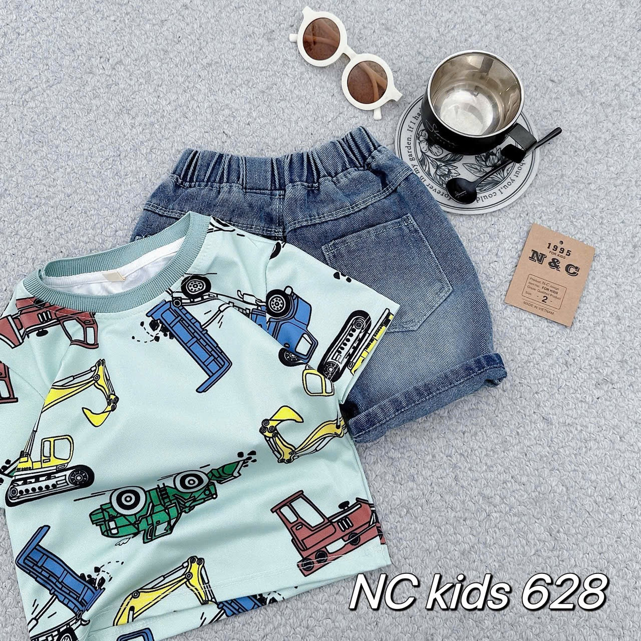 Boys Casual sets with Soft Denim Berms