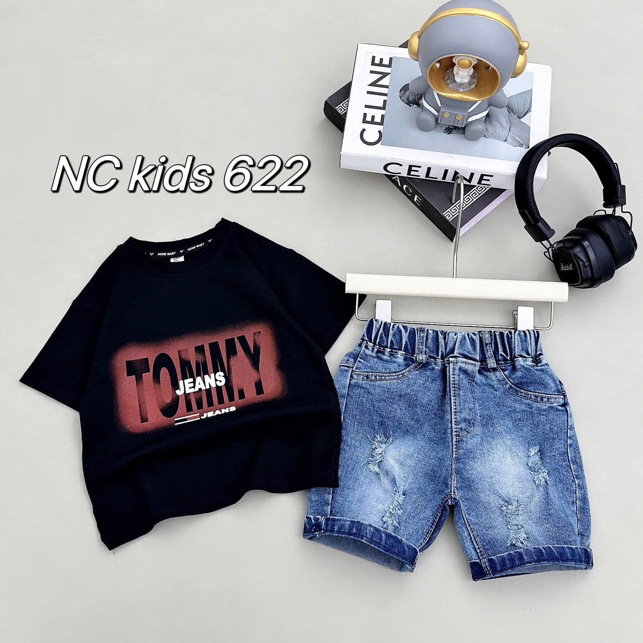 Boys Casual sets with Soft Denim Berms