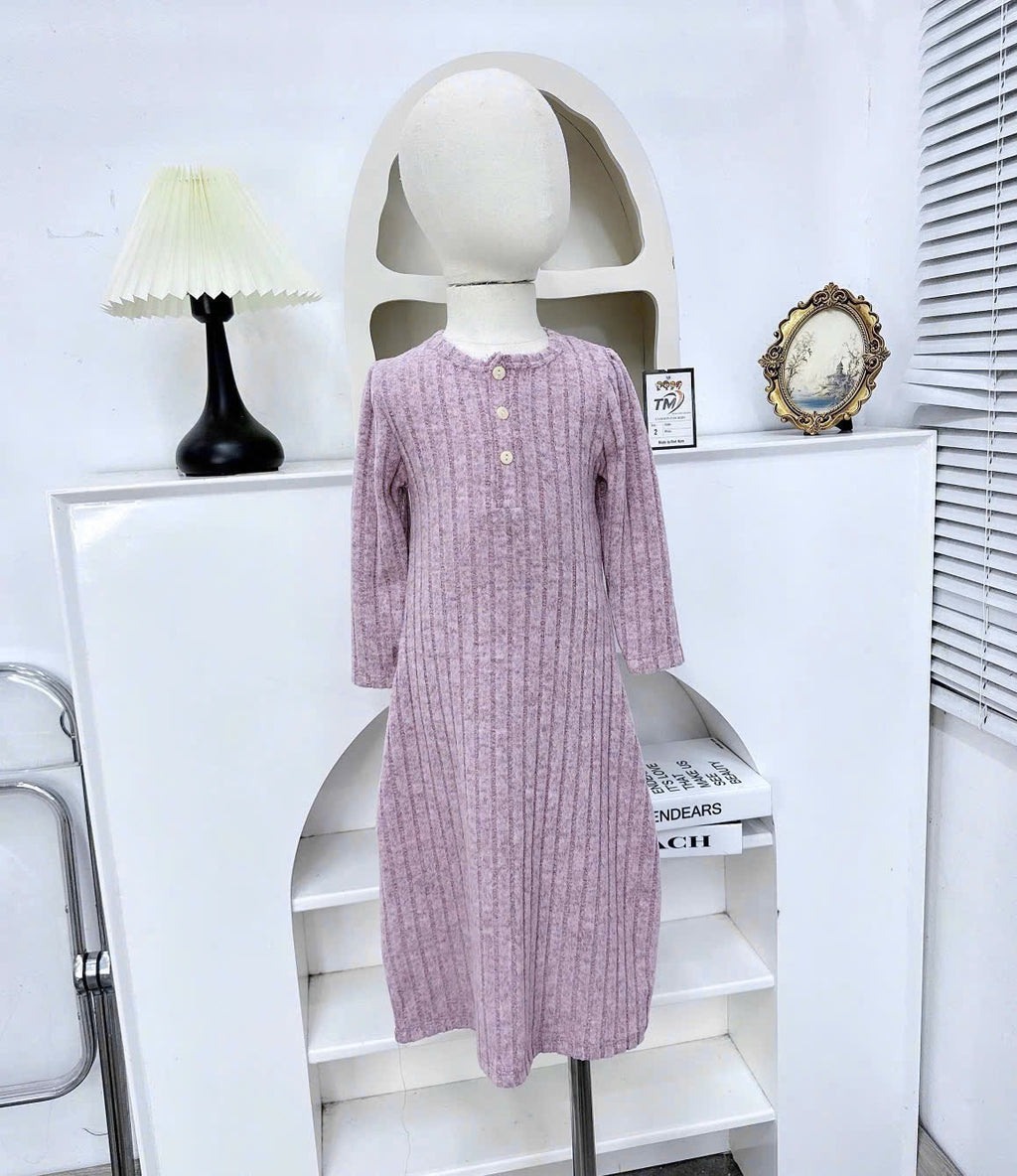 Knitted Longsleeves Long Dress
