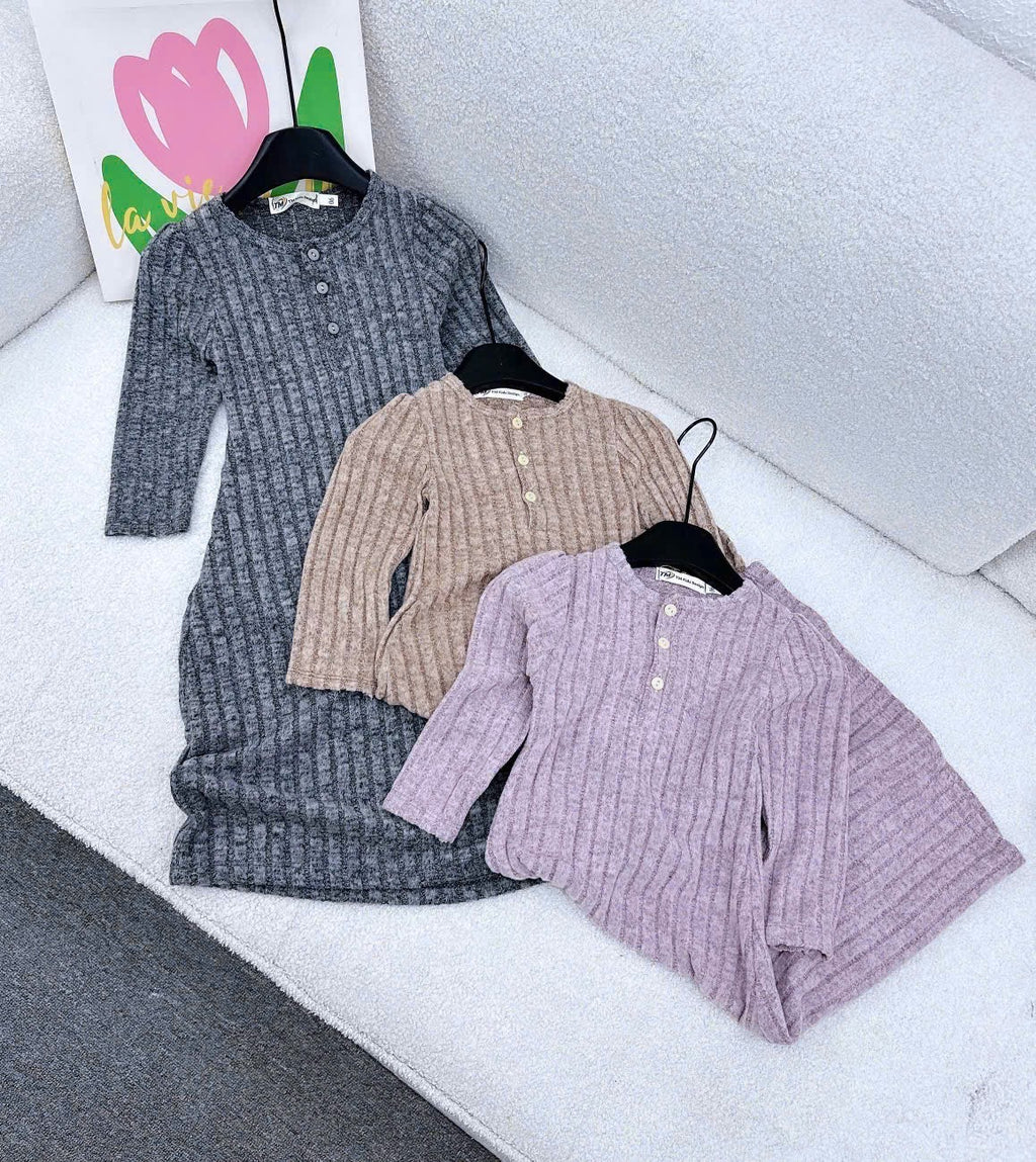 Knitted Longsleeves Long Dress