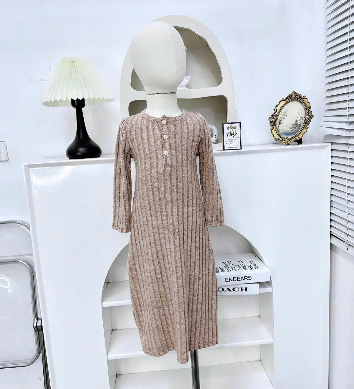 Knitted Longsleeves Long Dress