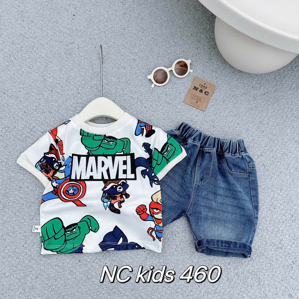 Boys Casual sets with Soft Denim Berms