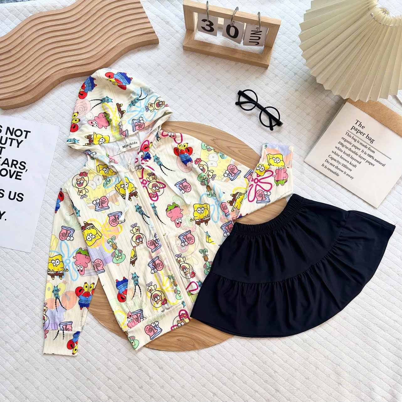 Girls Soft Drifit Jacket Skort Set