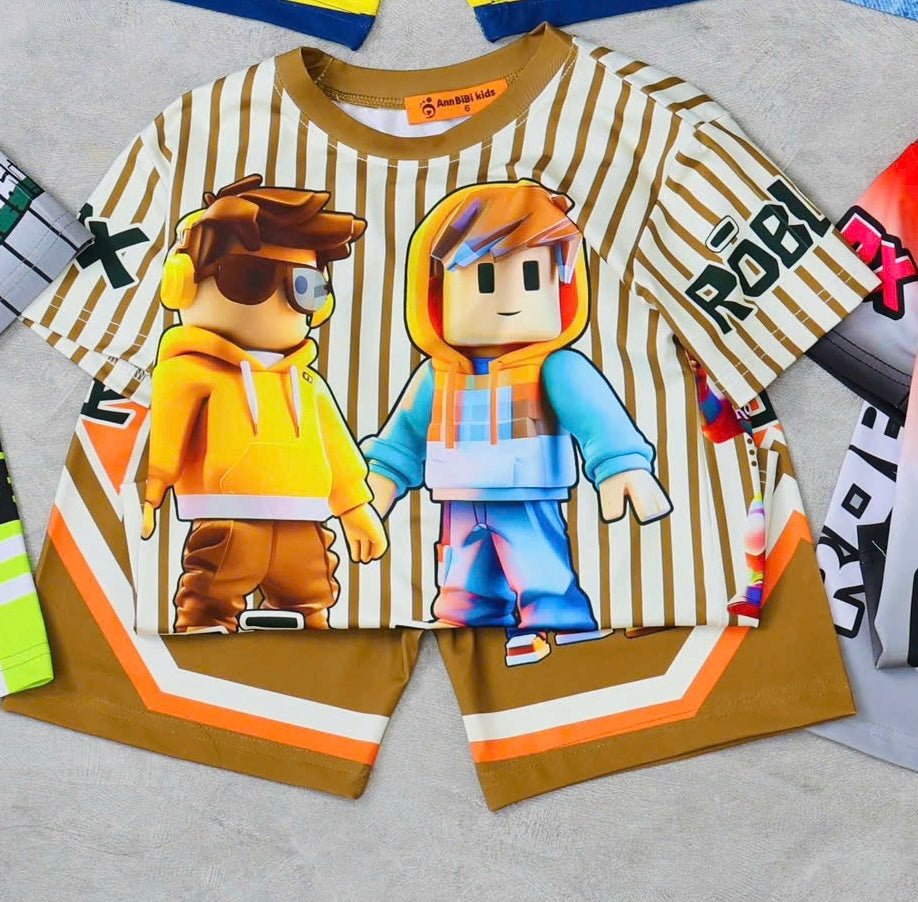 Boys 3D Cotton Drifit Play Suits