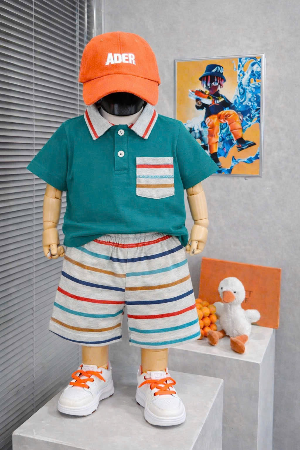 Boys Plain Casual Play Suit
