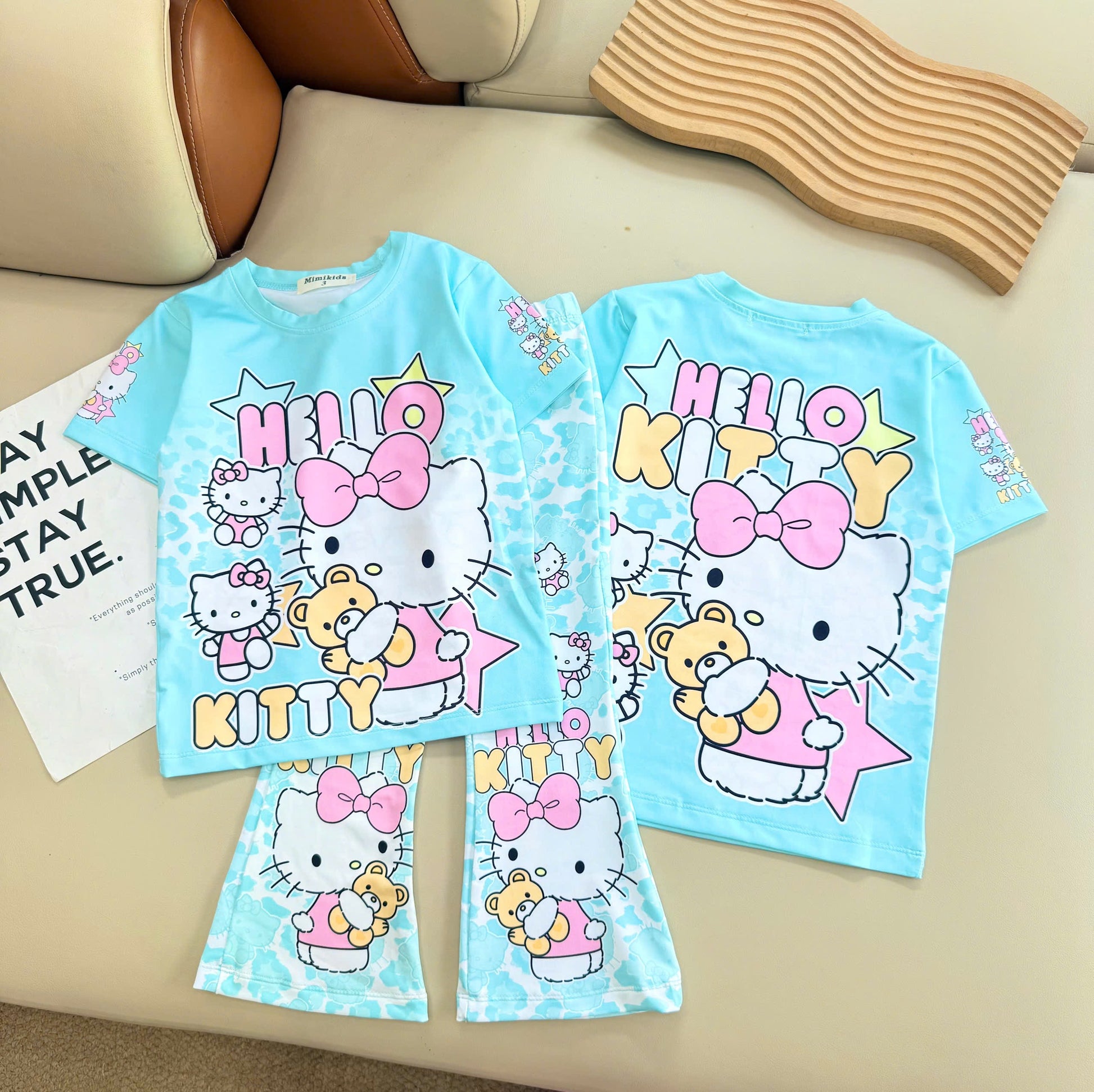 MiMIkids Girls 3D Cotton Pyjamas