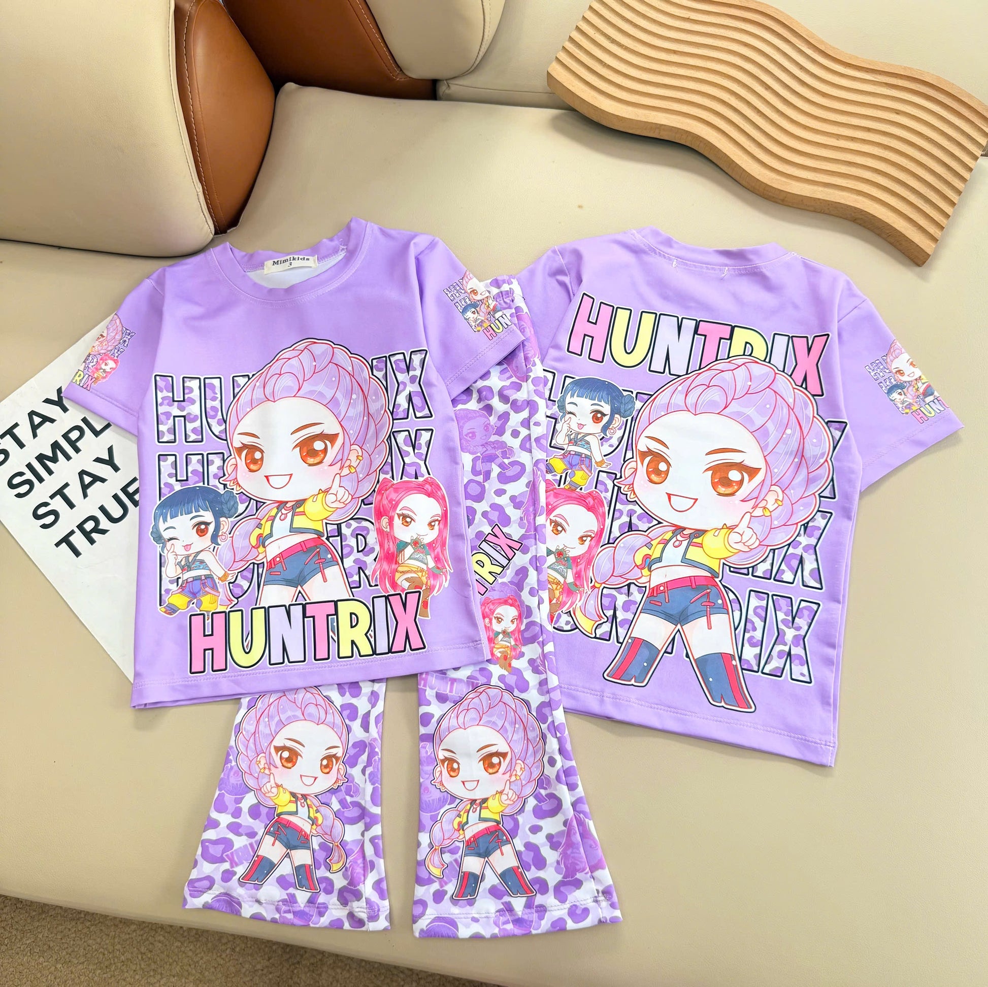 MiMIkids Girls 3D Cotton Pyjamas