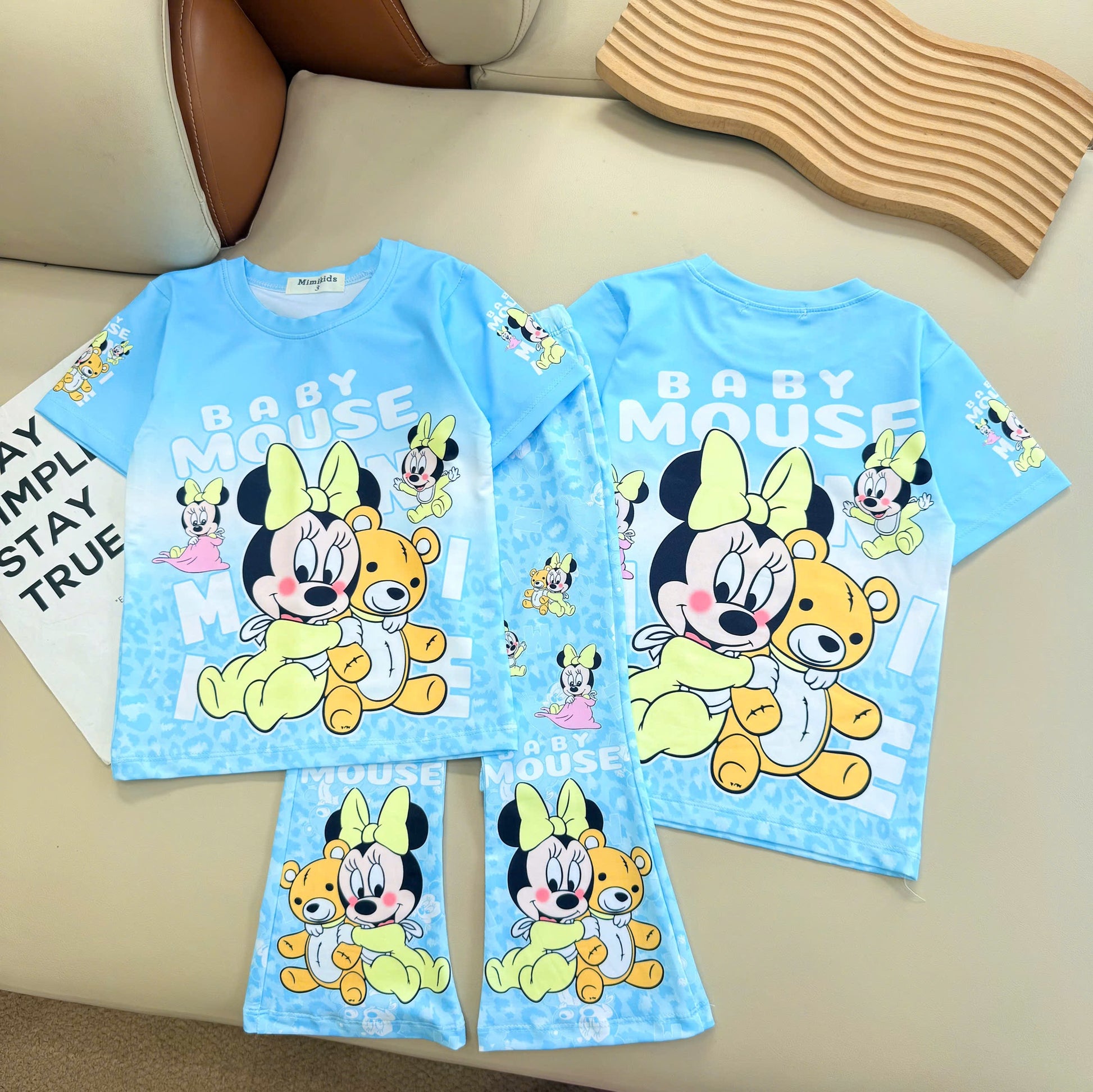 MiMIkids Girls 3D Cotton Pyjamas