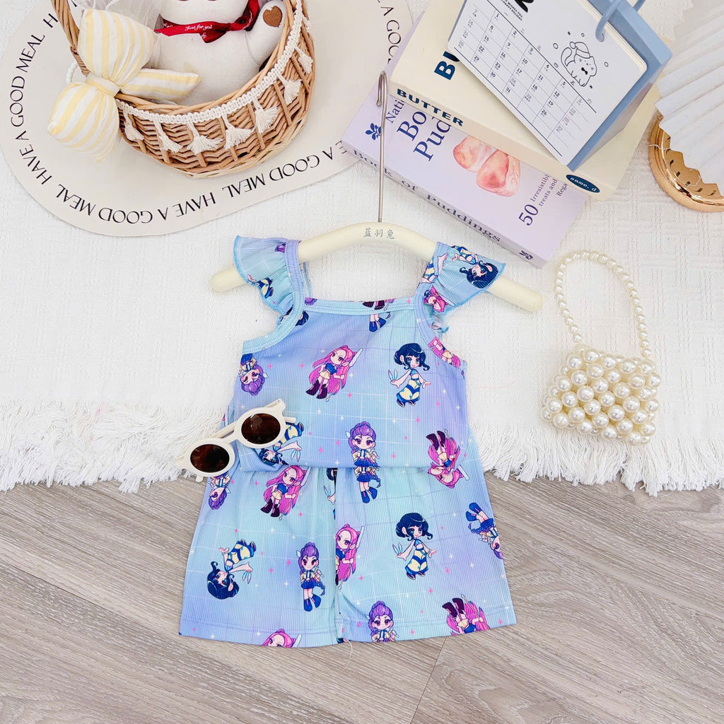 Yuzzin Girls Sleeveless Play Suit