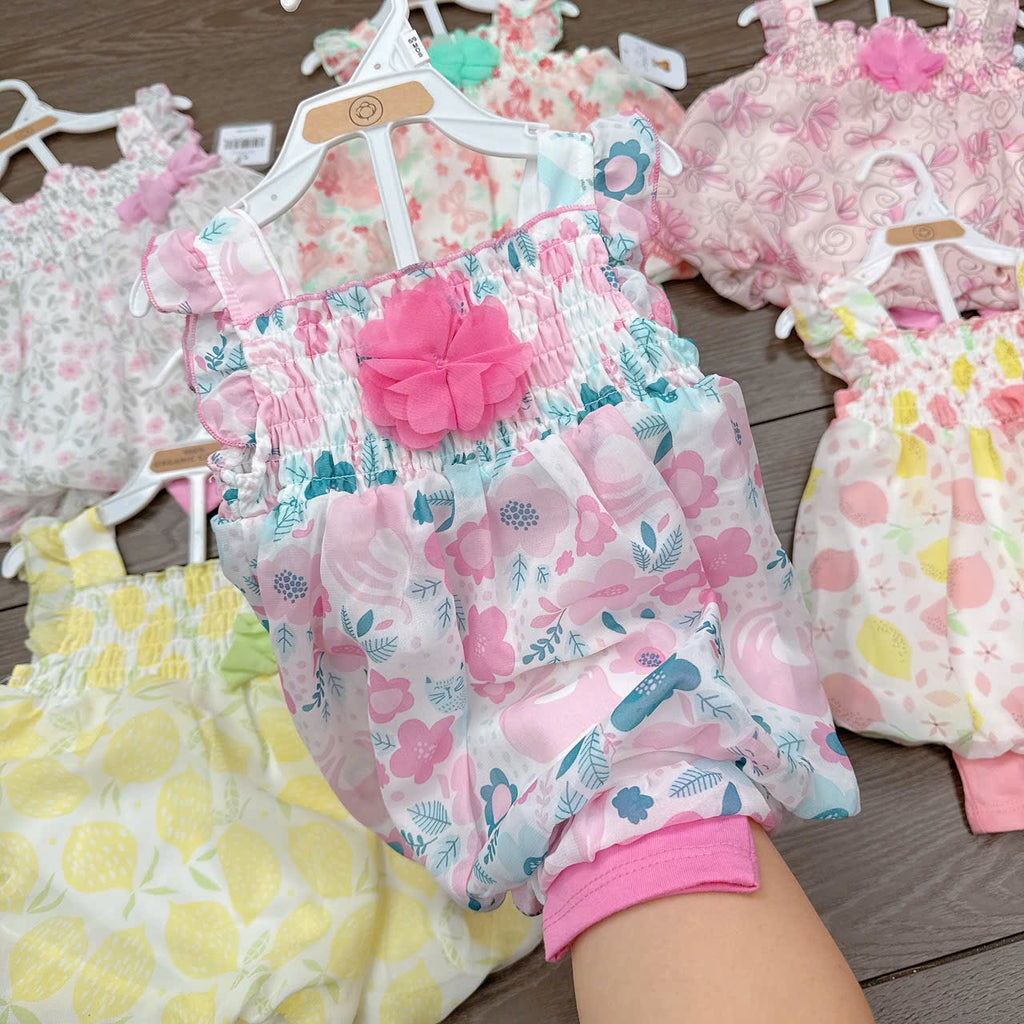 Baby Girl Sleeveless Ruffles Set