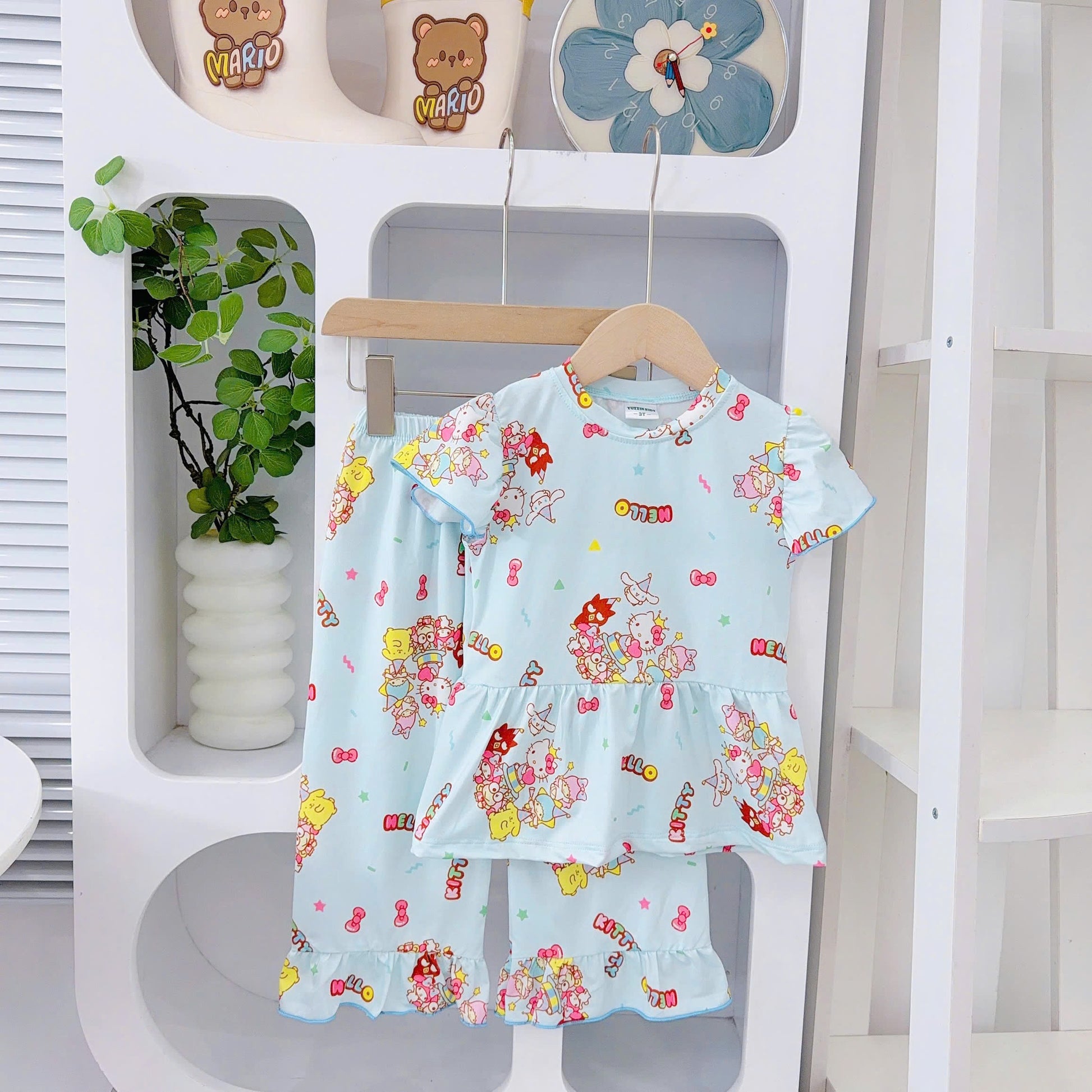 Yuzzin Babydoll Capsleeves Pyjamas