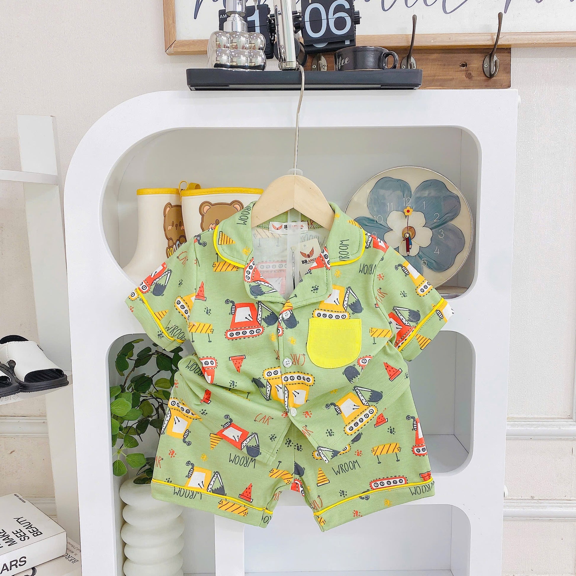 Buttondown Pizama with Shorts