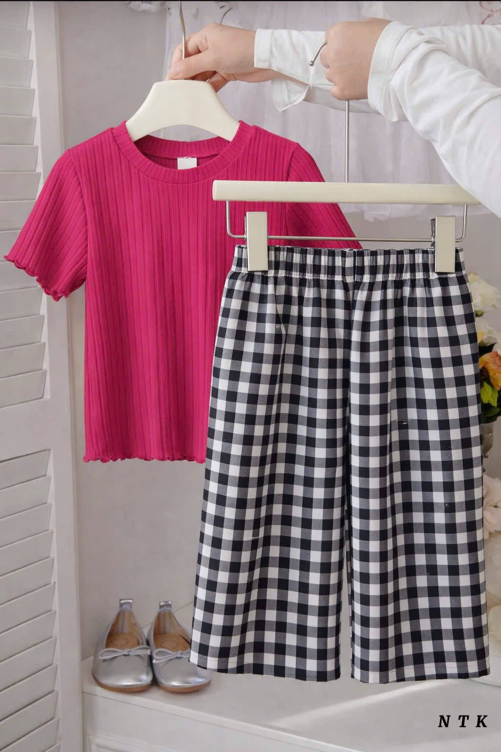 NTK Girls Casual With Checkered Pants