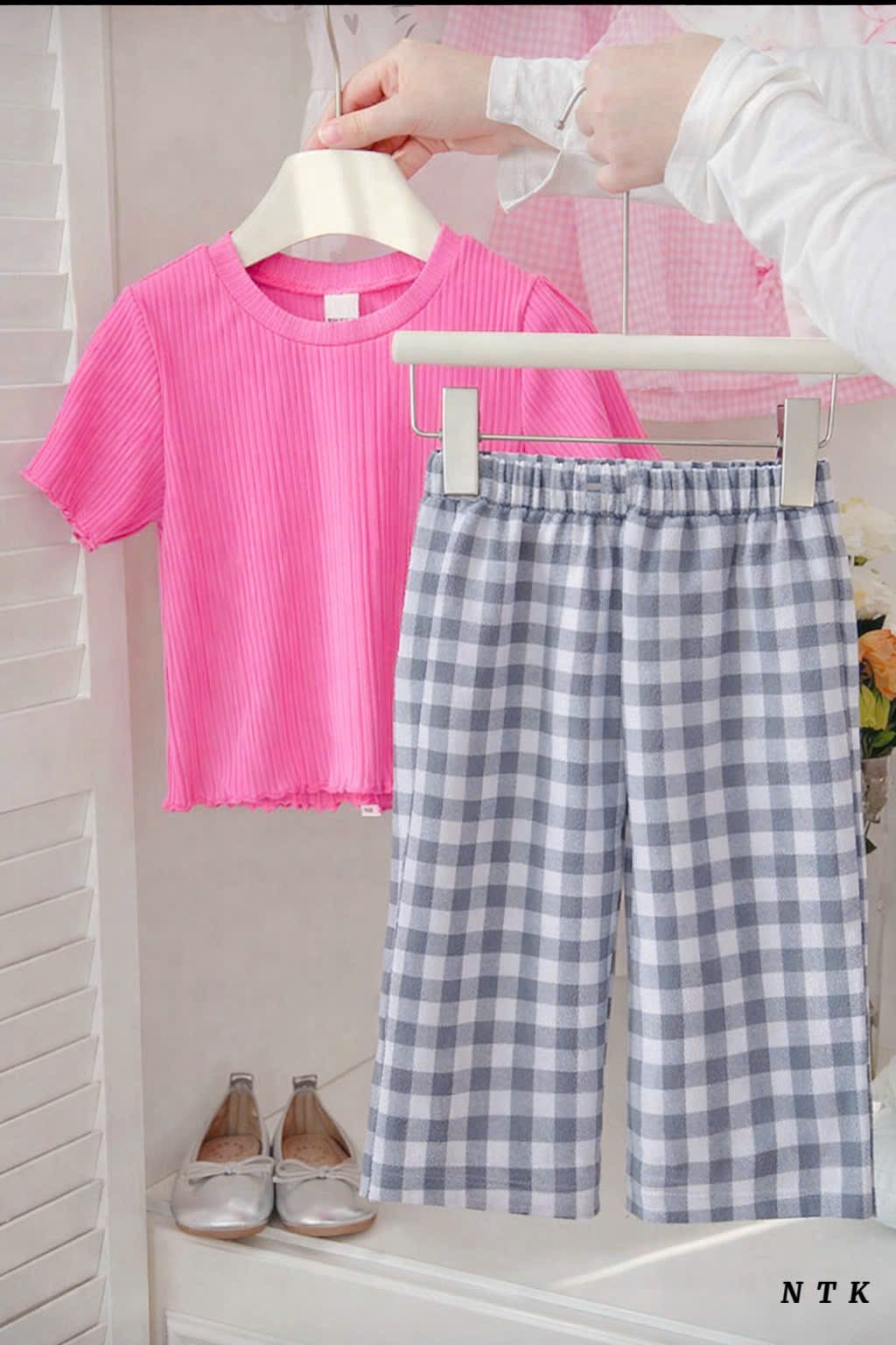 NTK Girls Casual With Checkered Pants