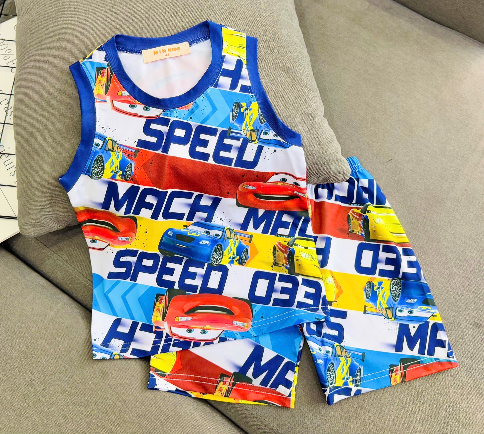 Sleeveless Drifit Boys Play Suit