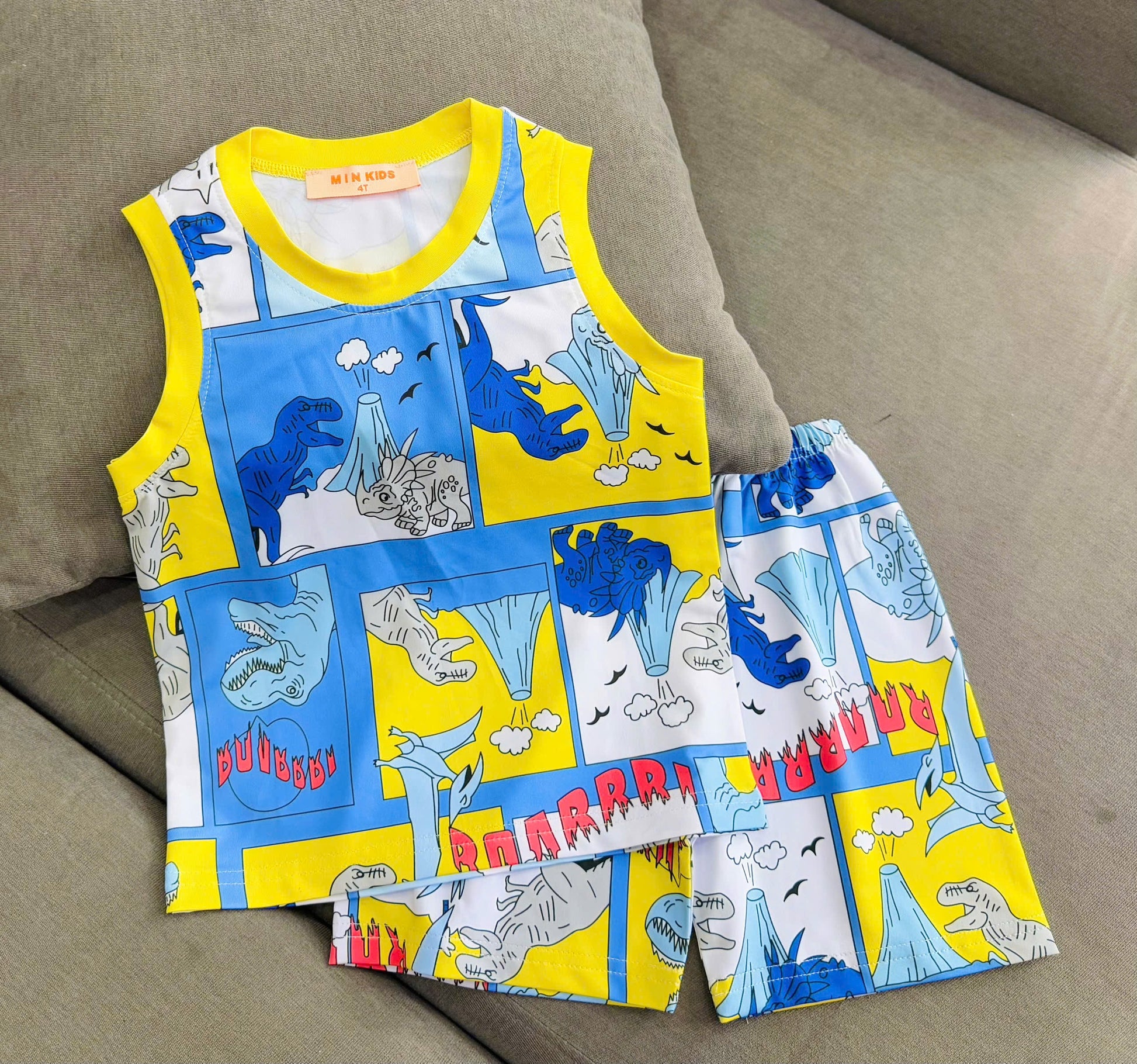Sleeveless Drifit Boys Play Suit