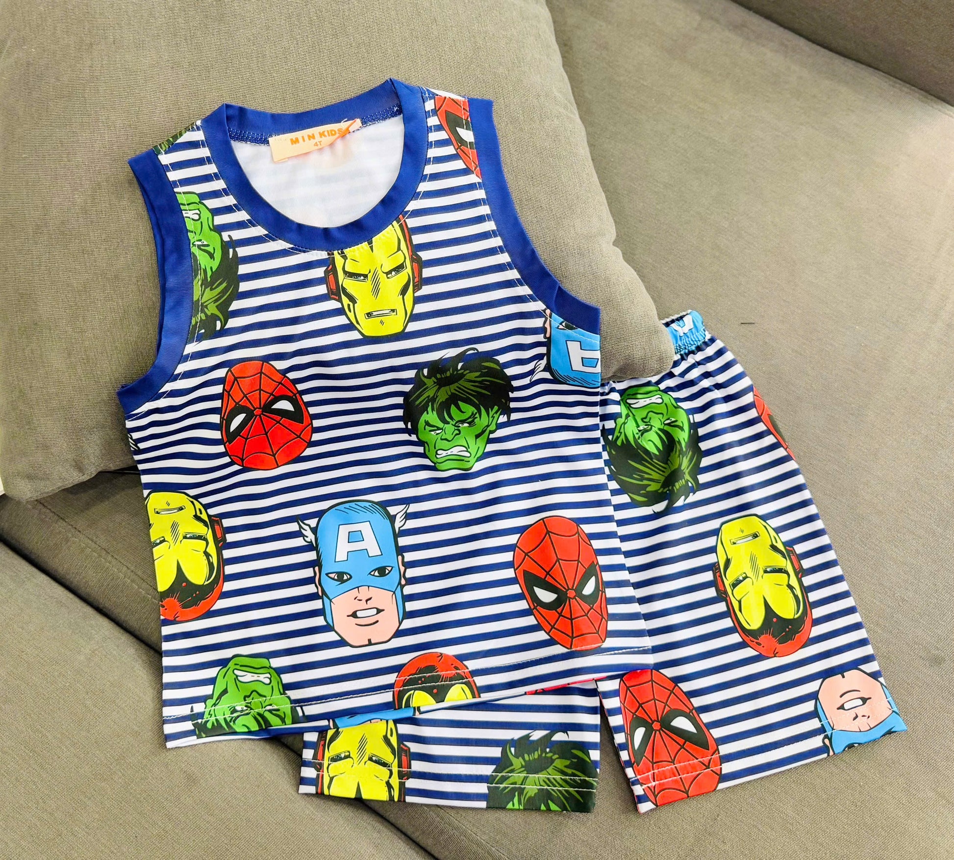 Sleeveless Drifit Boys Play Suit