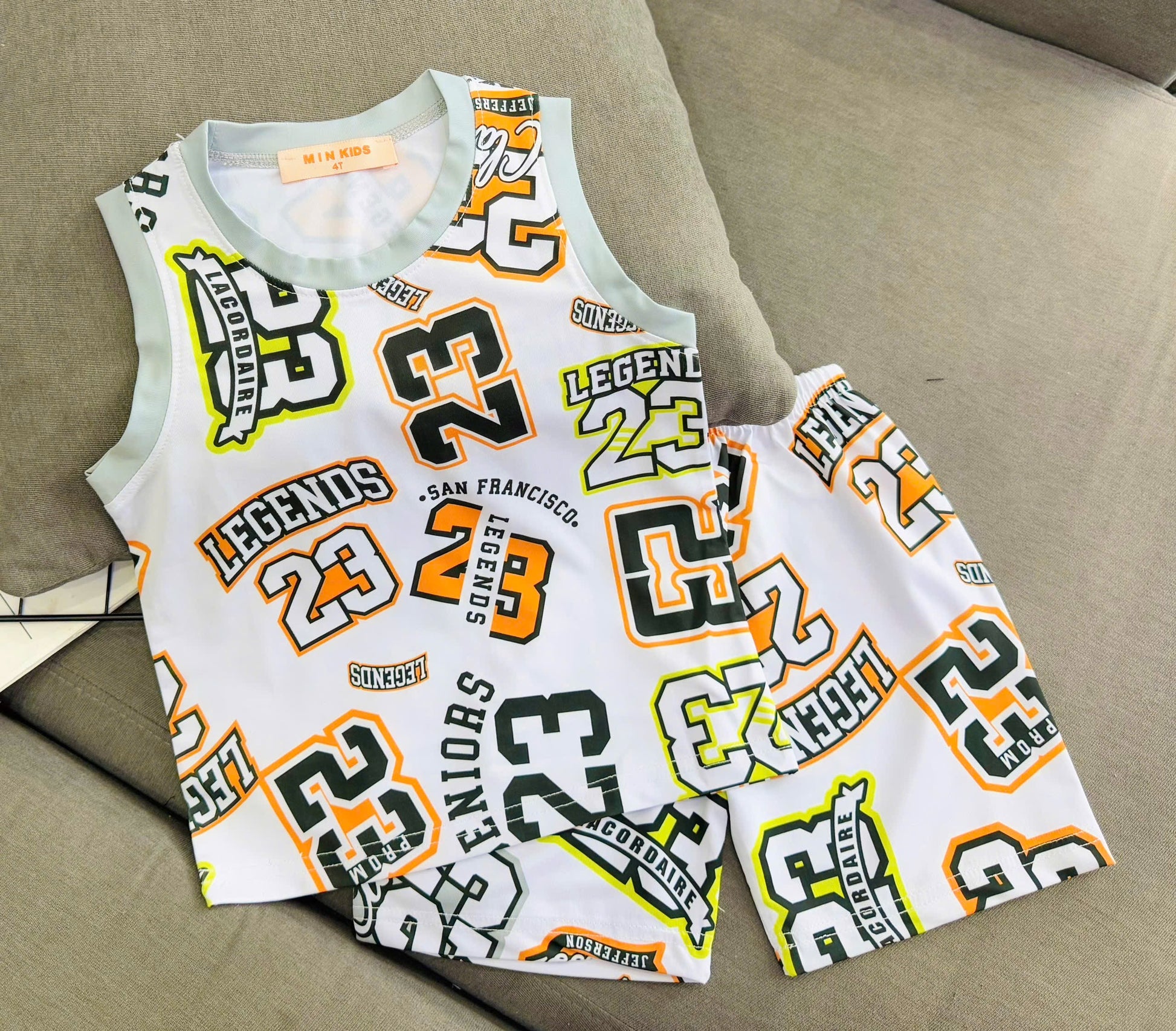 Sleeveless Drifit Boys Play Suit