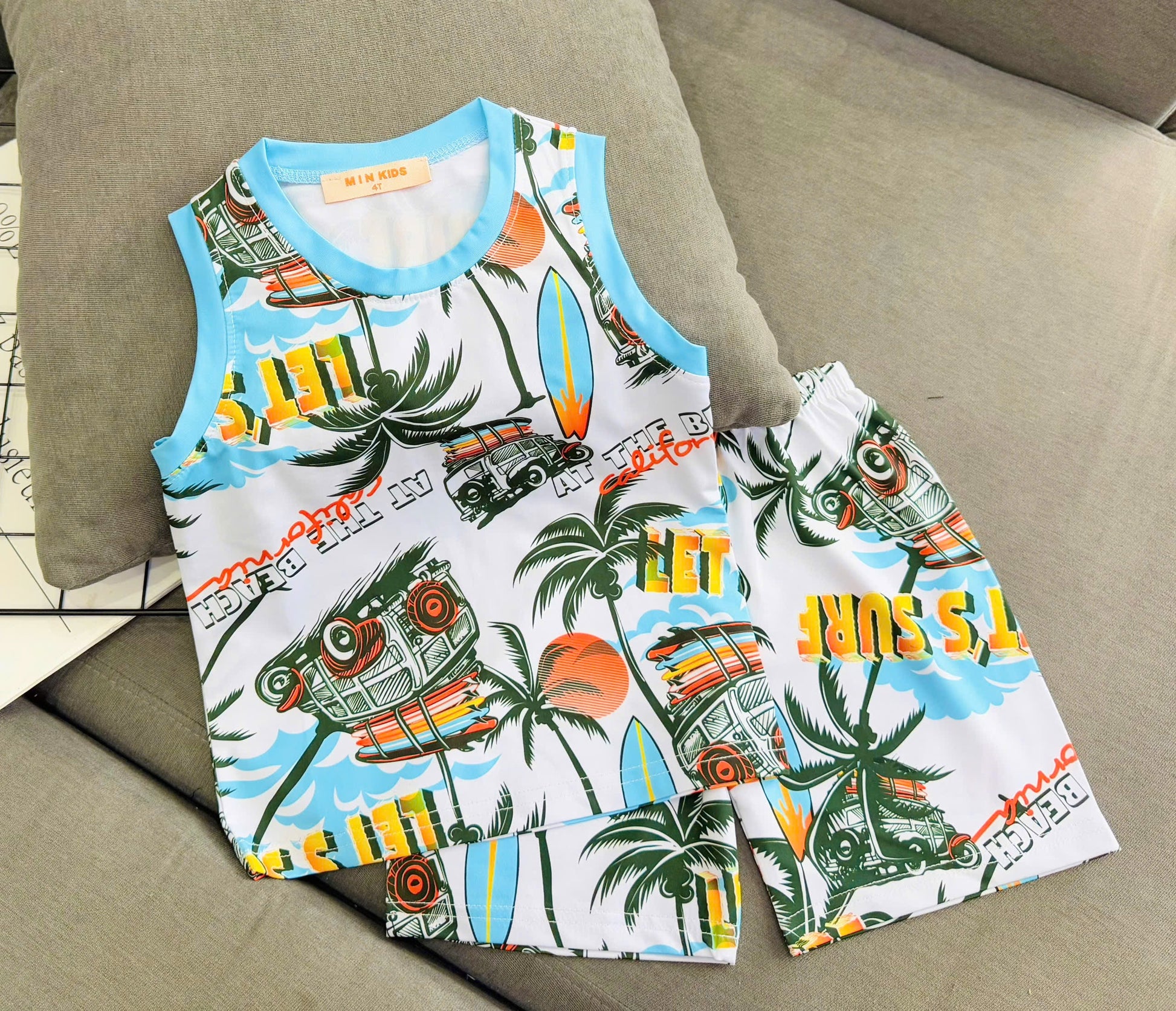 Sleeveless Drifit Boys Play Suit