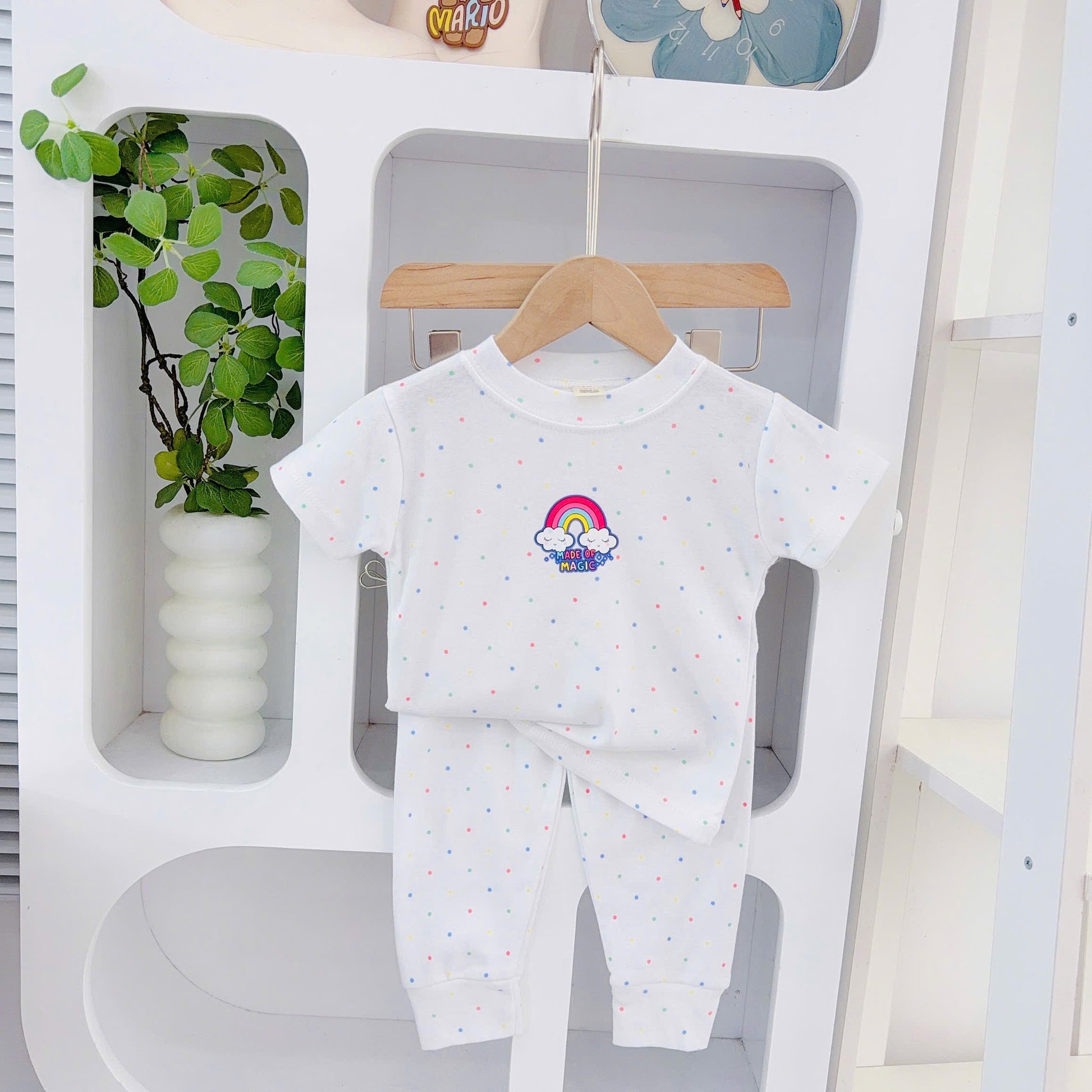 Short Sleeves Pyjamas With Embroidery