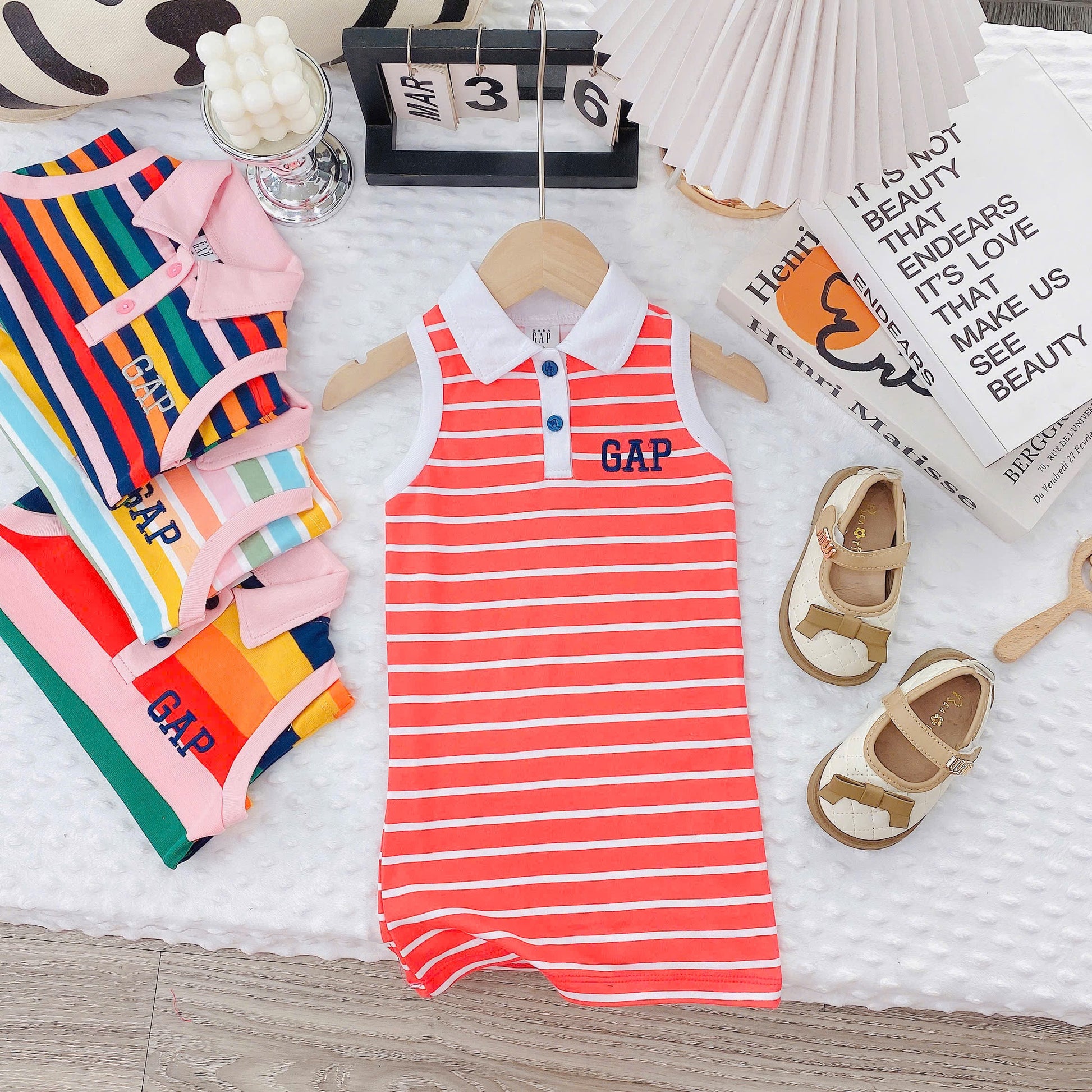 Sleeveless Stripe Tshirt Dress