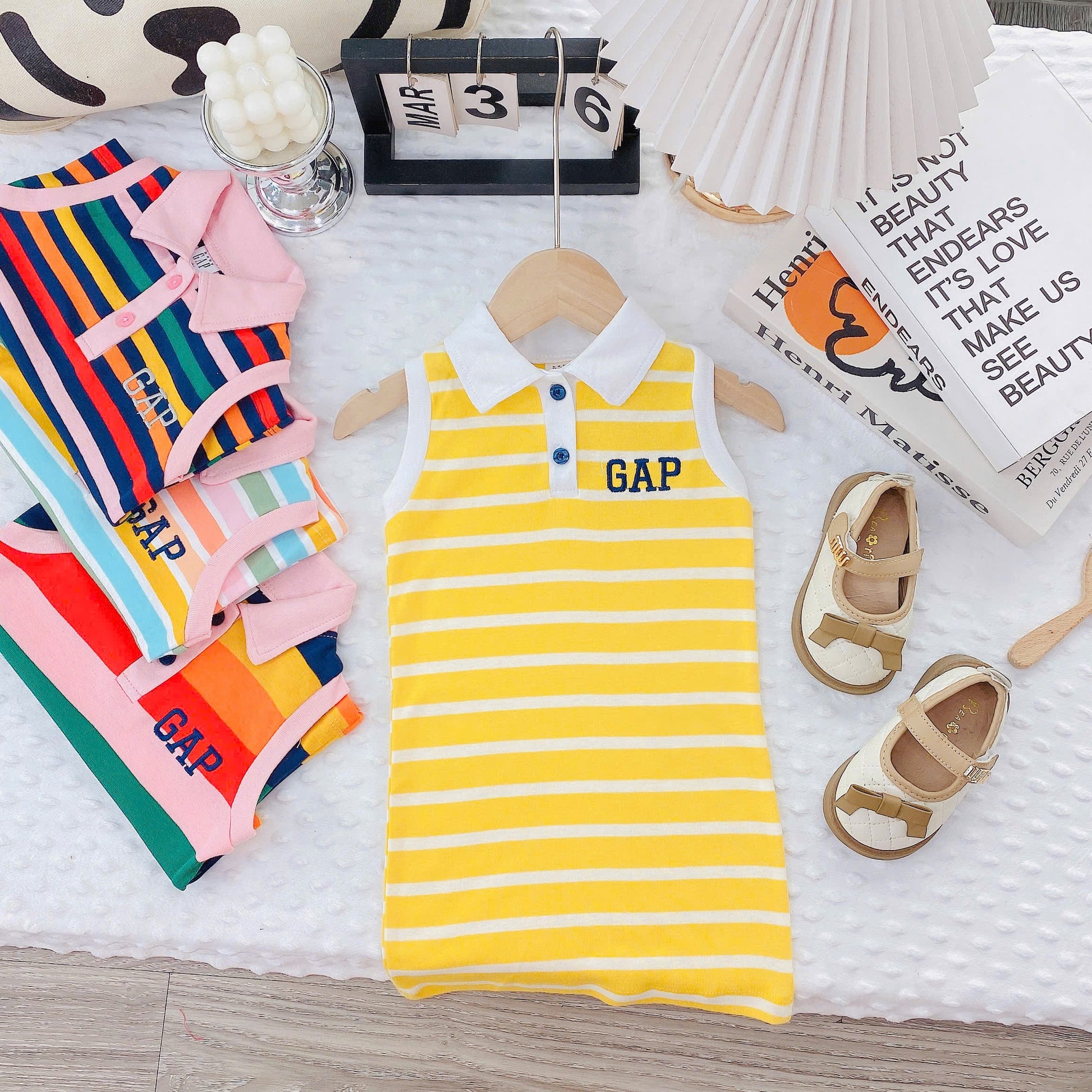 Sleeveless Stripe Tshirt Dress