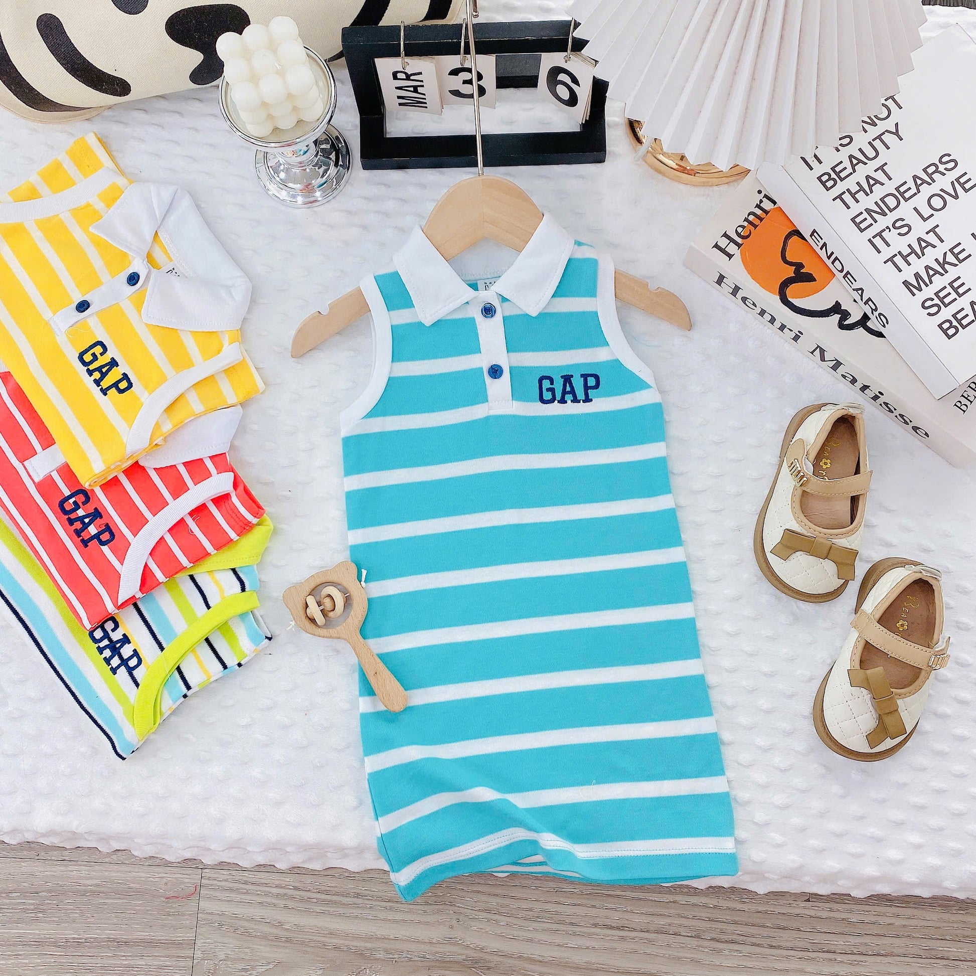 Sleeveless Stripe Tshirt Dress