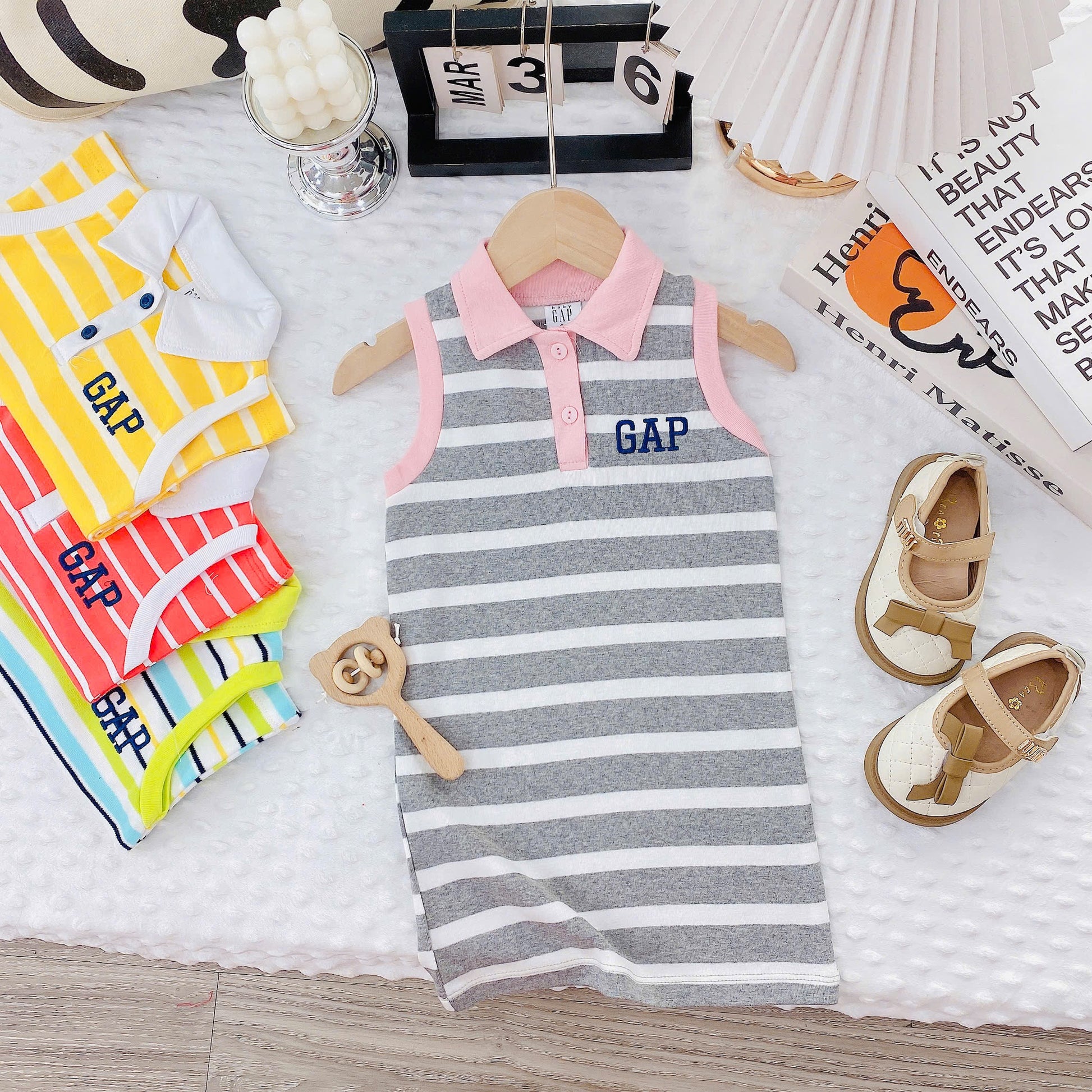 Sleeveless Stripe Tshirt Dress