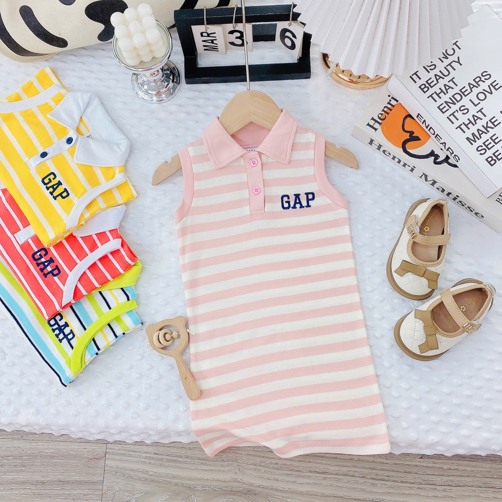 Sleeveless Stripe Tshirt Dress