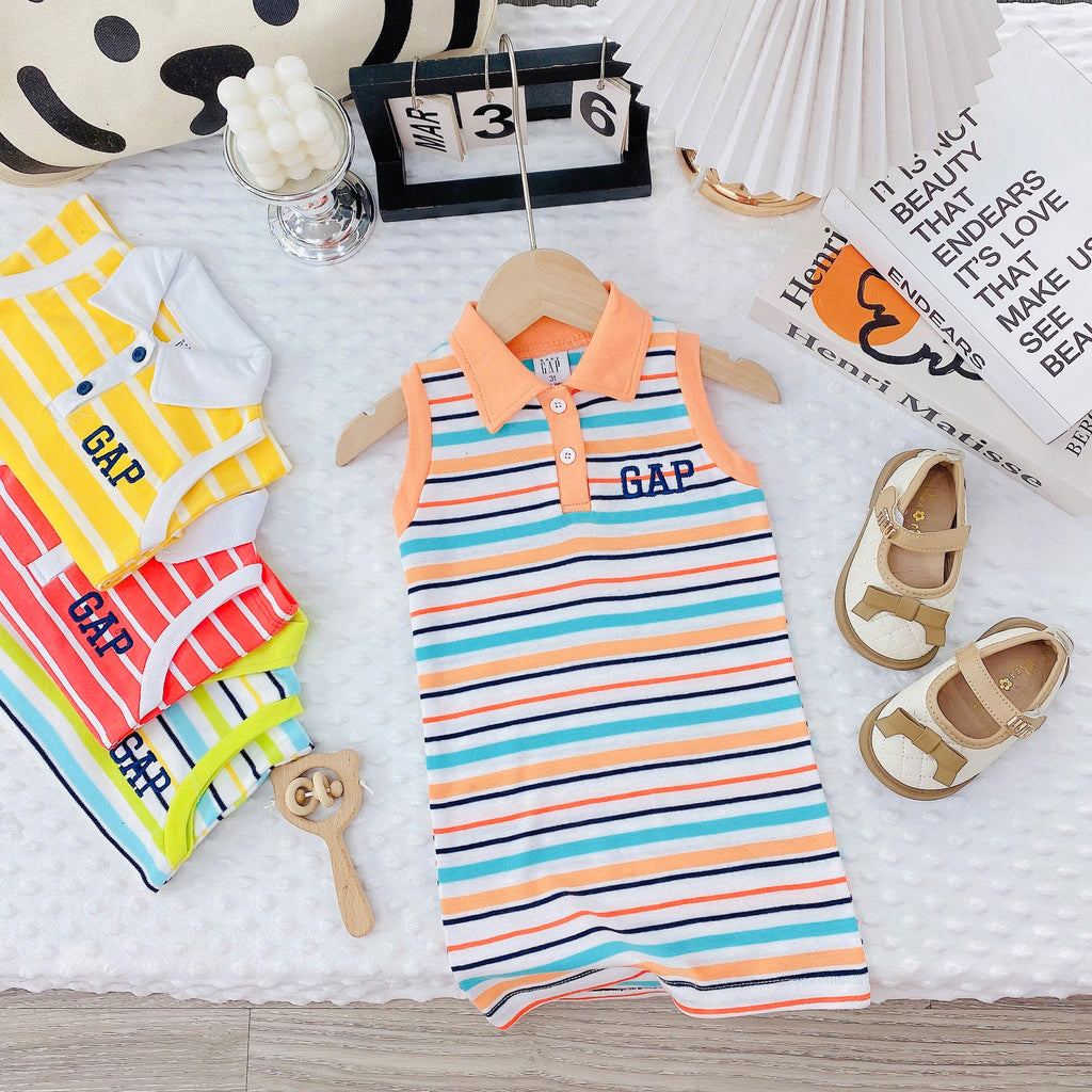 Sleeveless Stripe Tshirt Dress