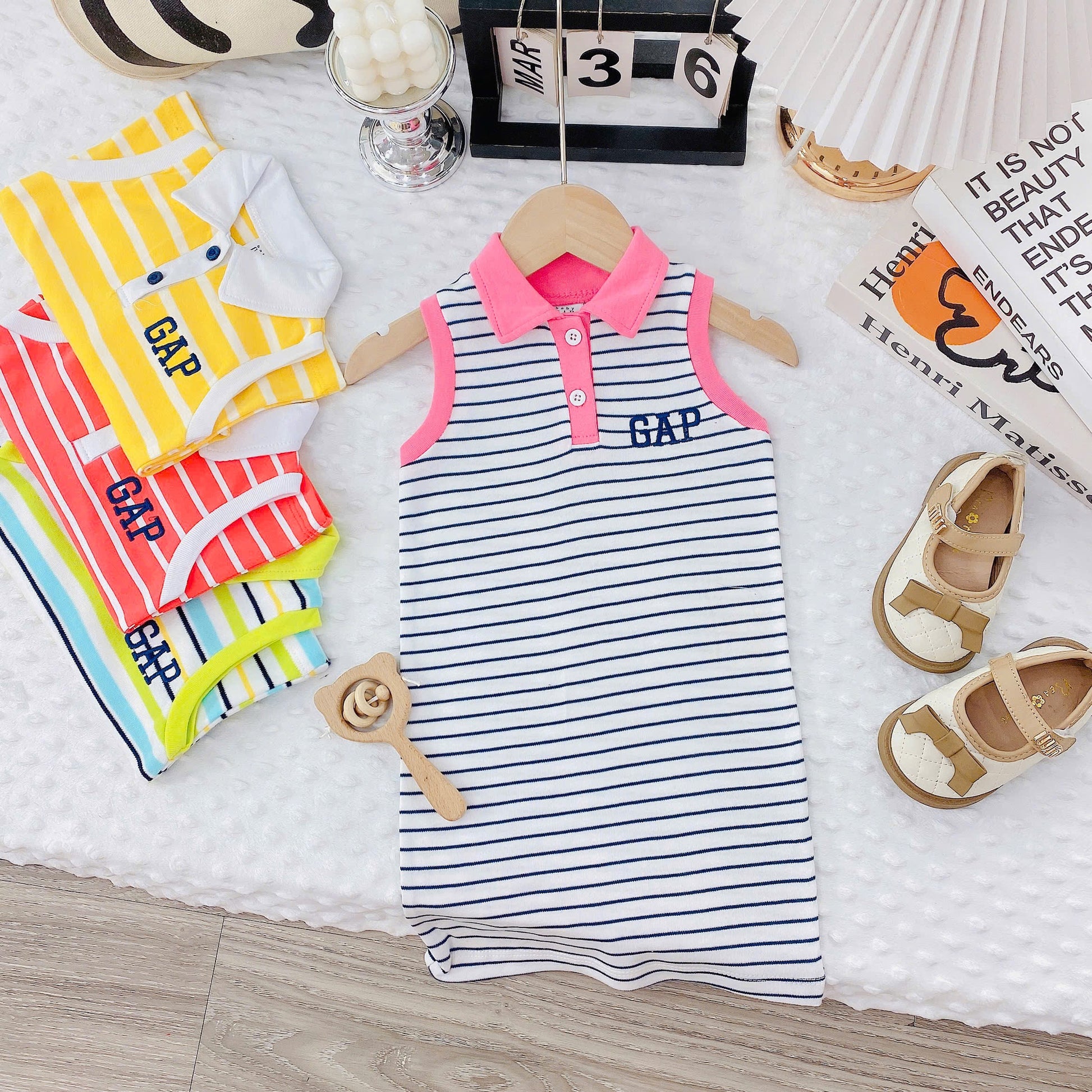 Sleeveless Stripe Tshirt Dress