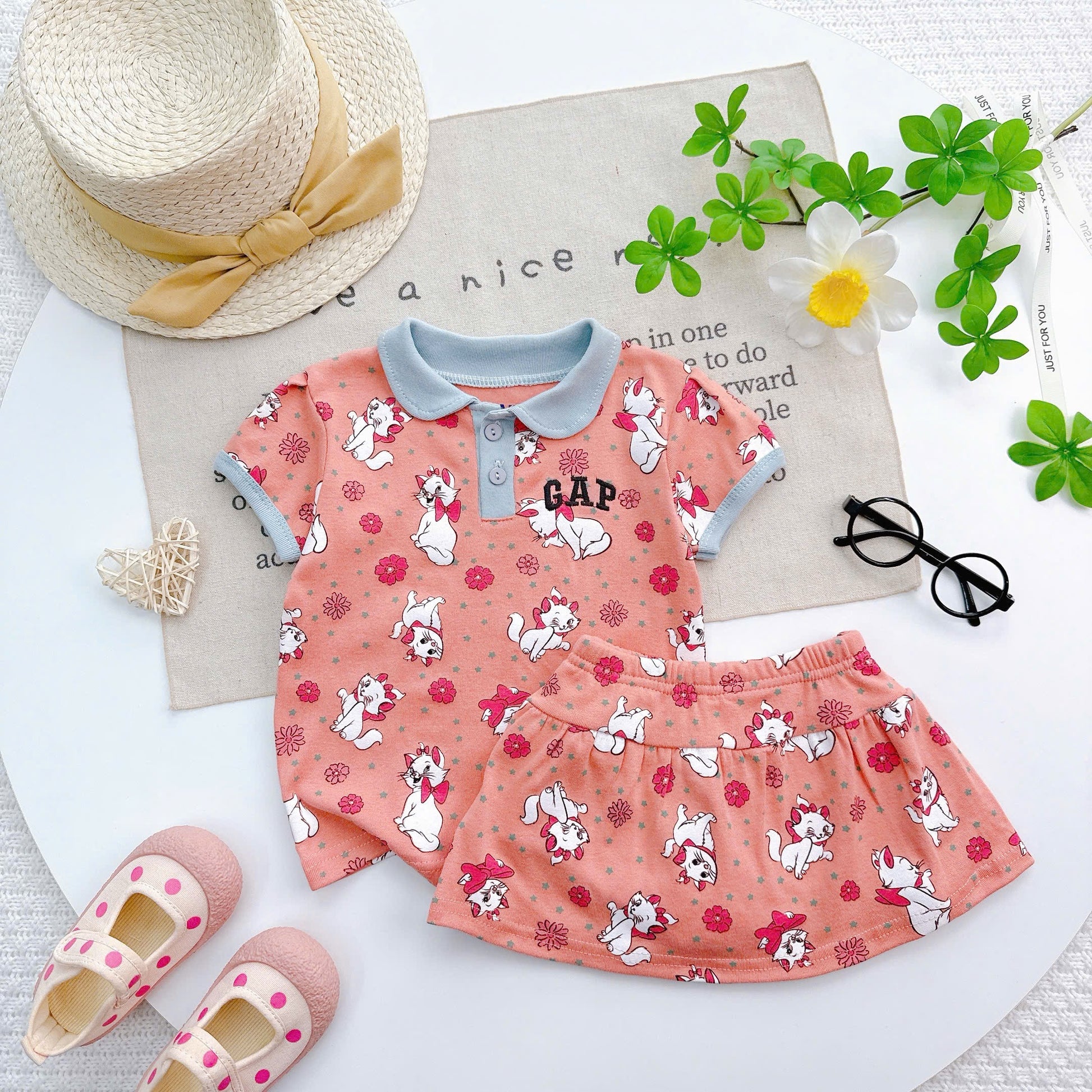 Collared Play Time Skort Set Girls