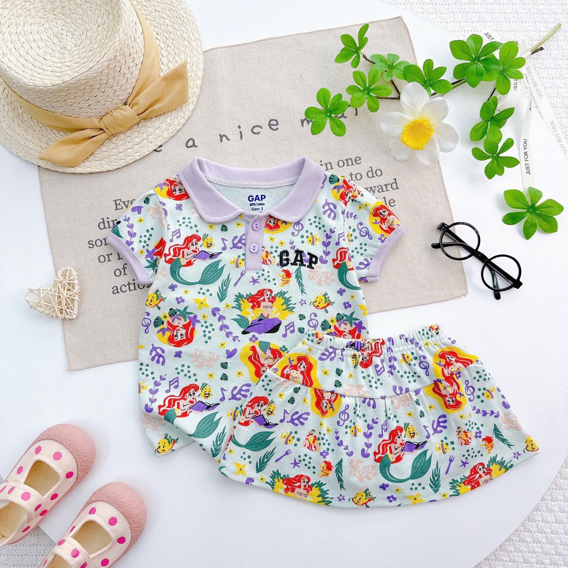 Collared Play Time Skort Set Girls