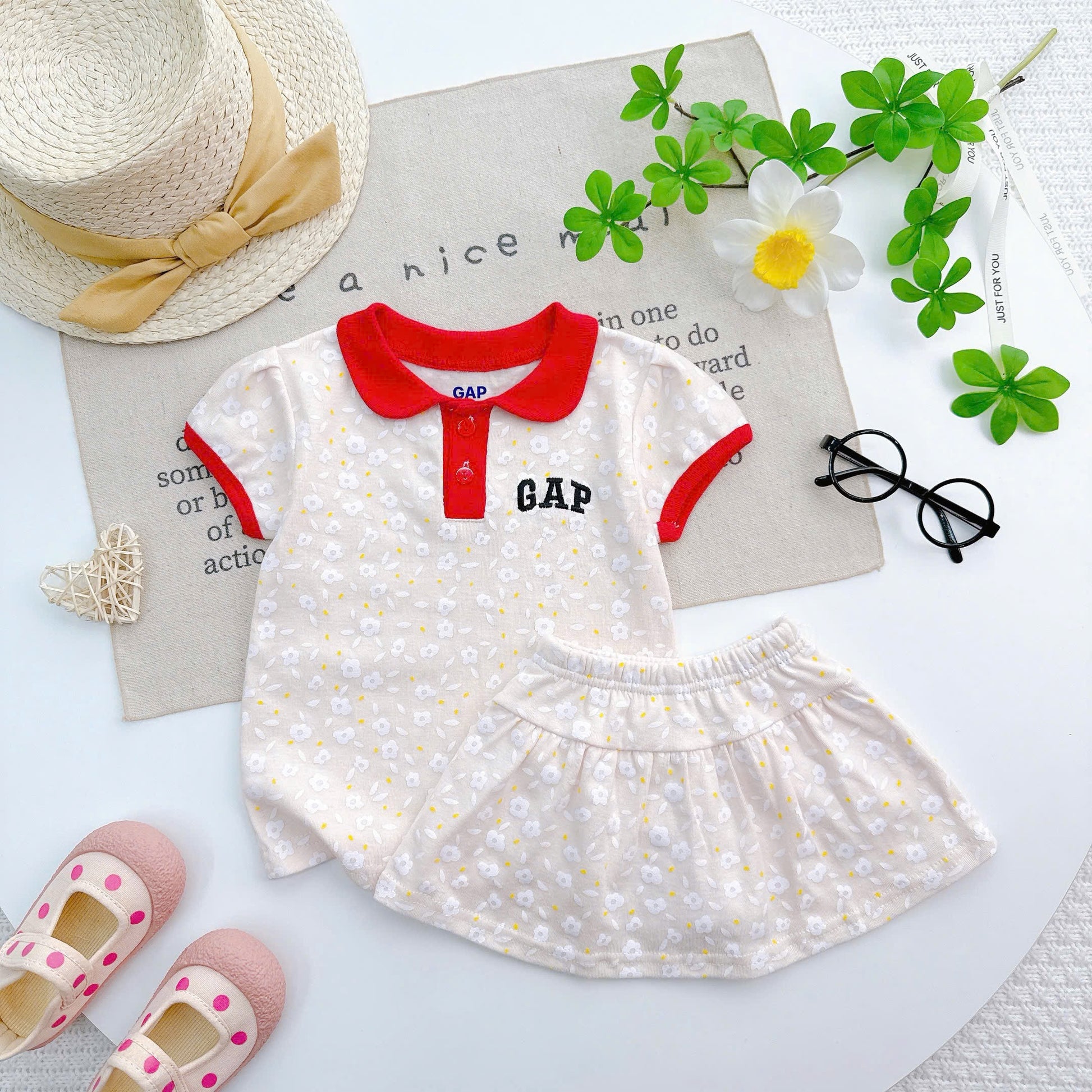 Collared Play Time Skort Set Girls