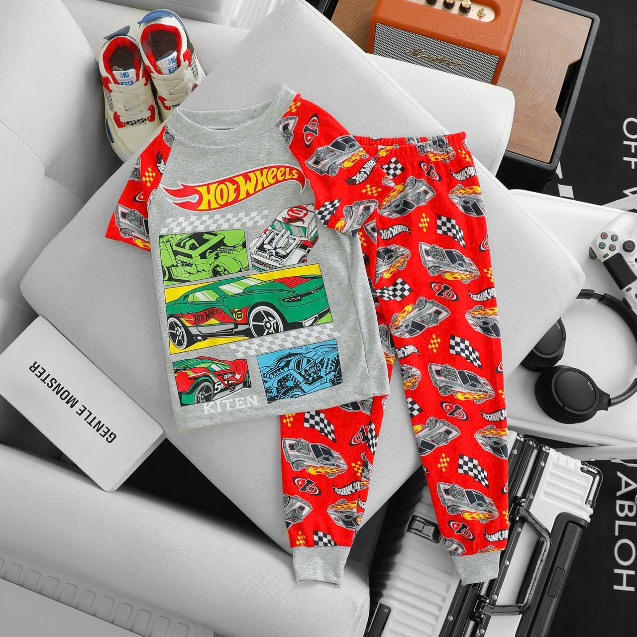 Short Sleeves Long Pants Printed Pyjamas II