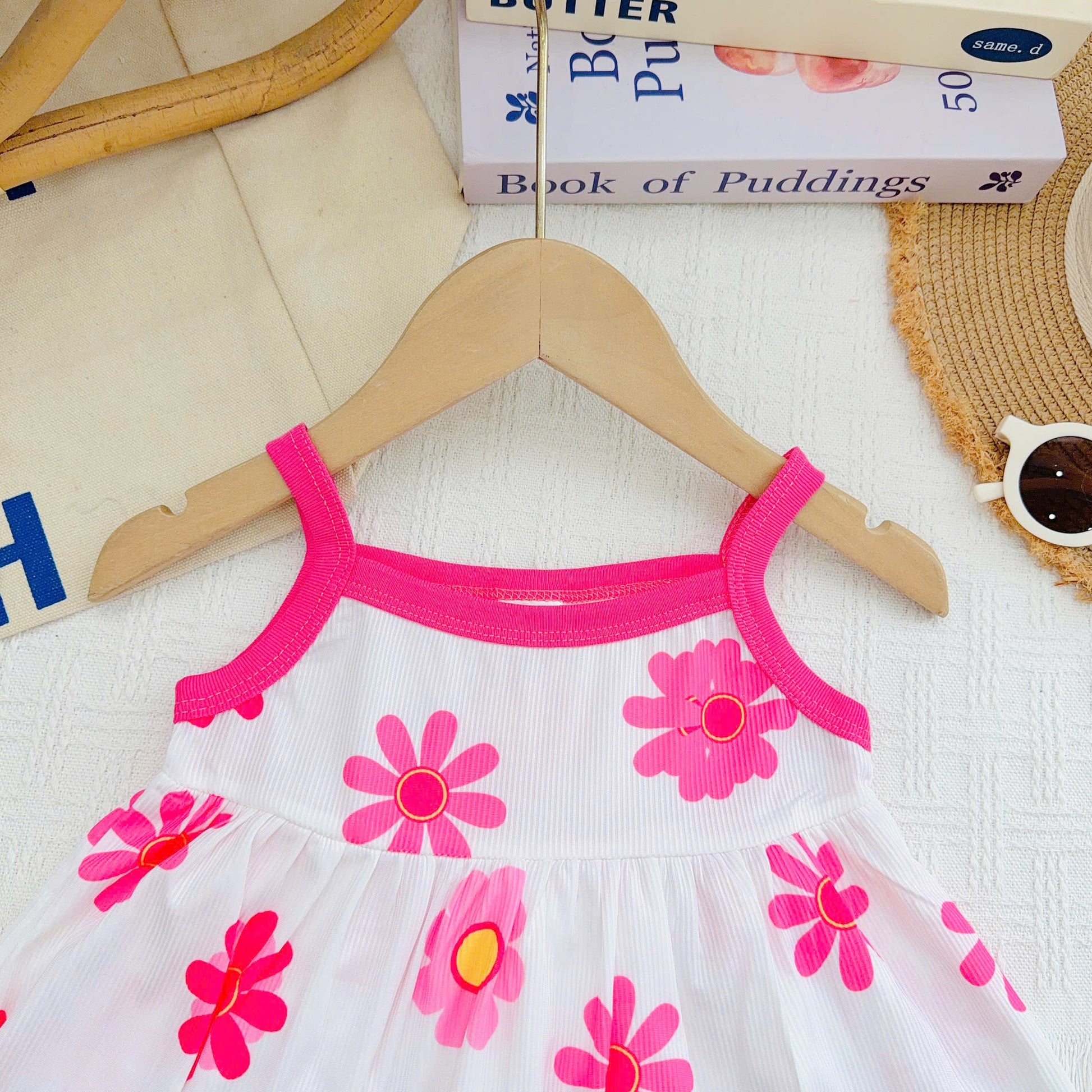 Girls Spaghetti Strap Bamboo Cotton Set
