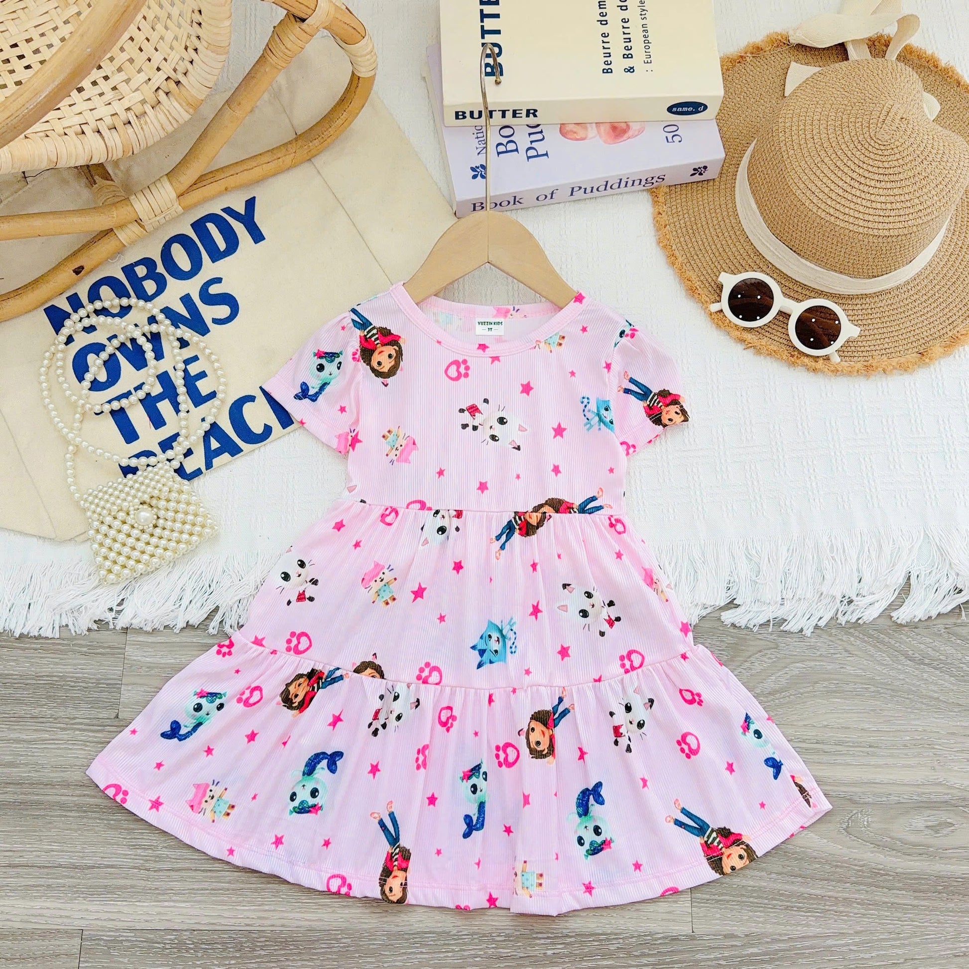 3D Cotton Short Dress