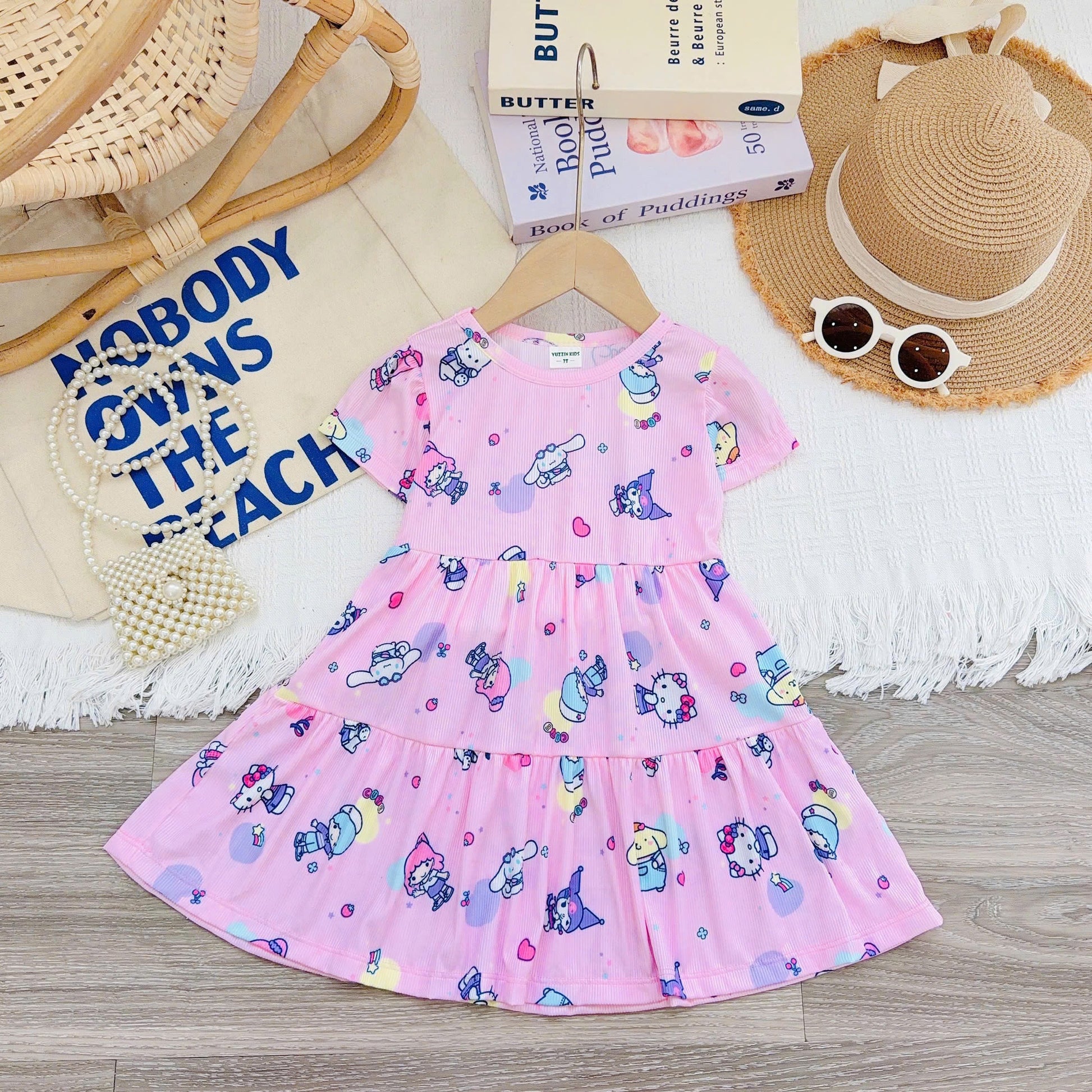 3D Cotton Short Dress