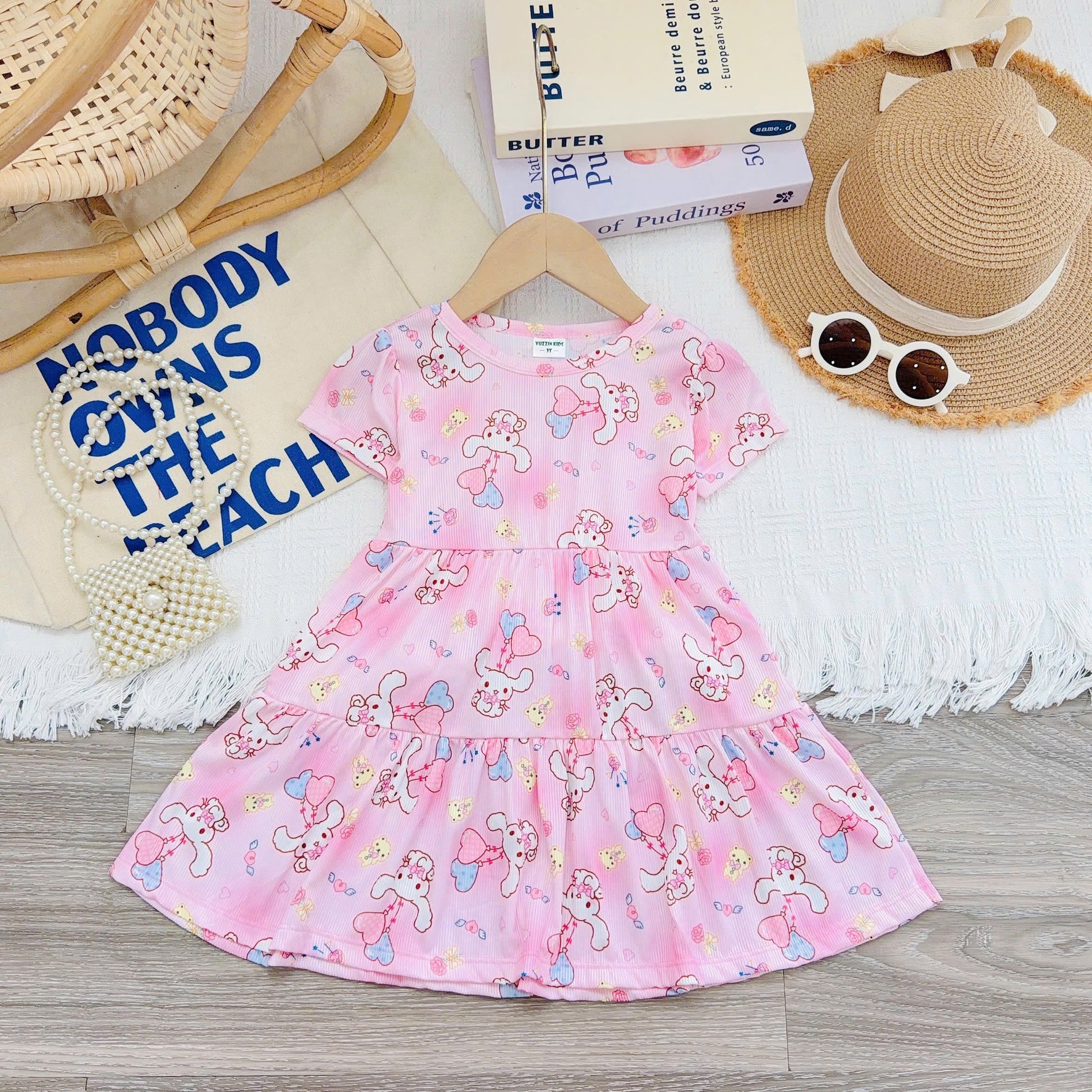3D Cotton Short Dress