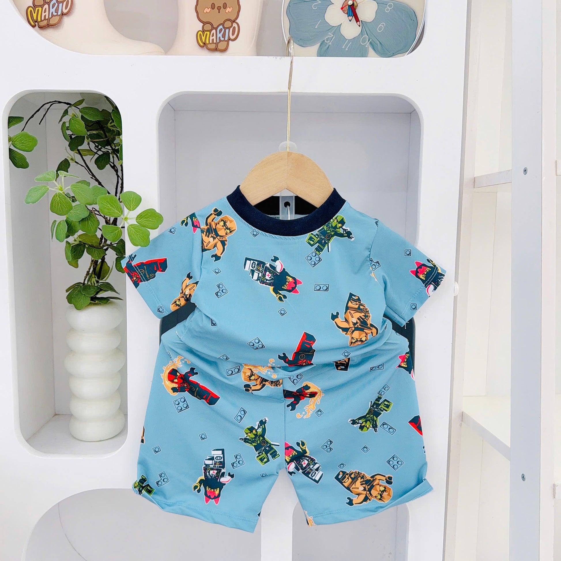 3D Cotton Boys Play Suits
