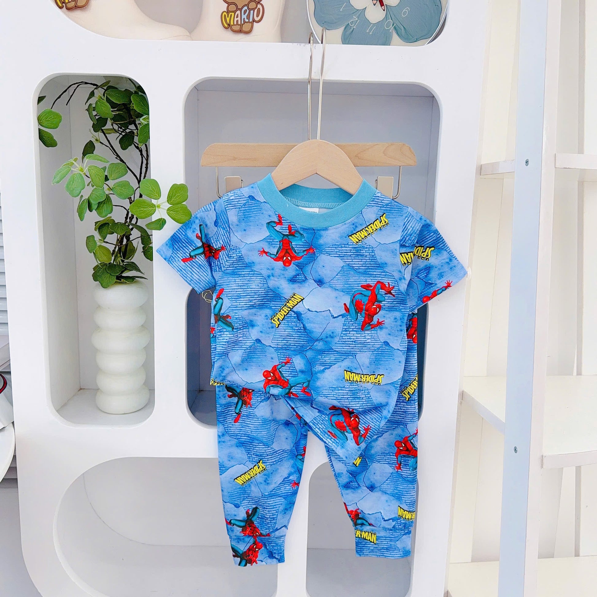 3D Cotton Short Sleeves Pyjamas