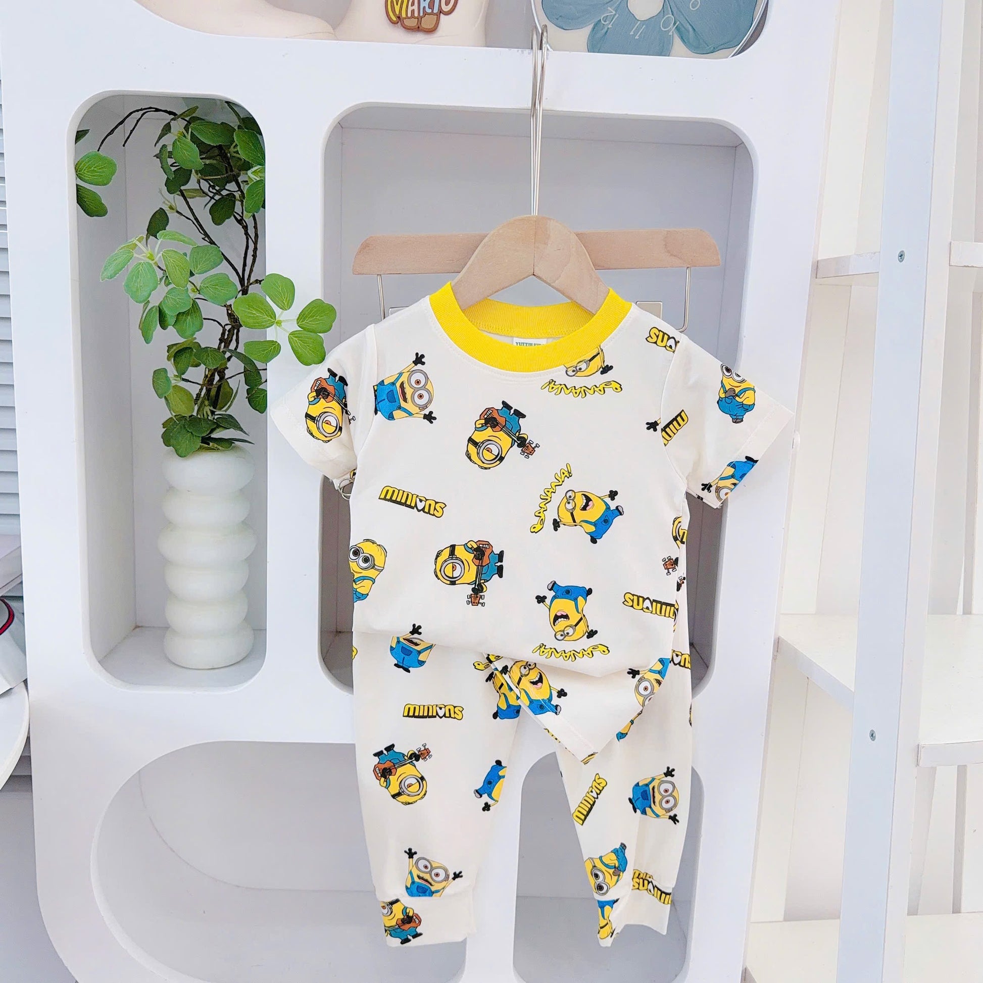 3D Cotton Short Sleeves Pyjamas