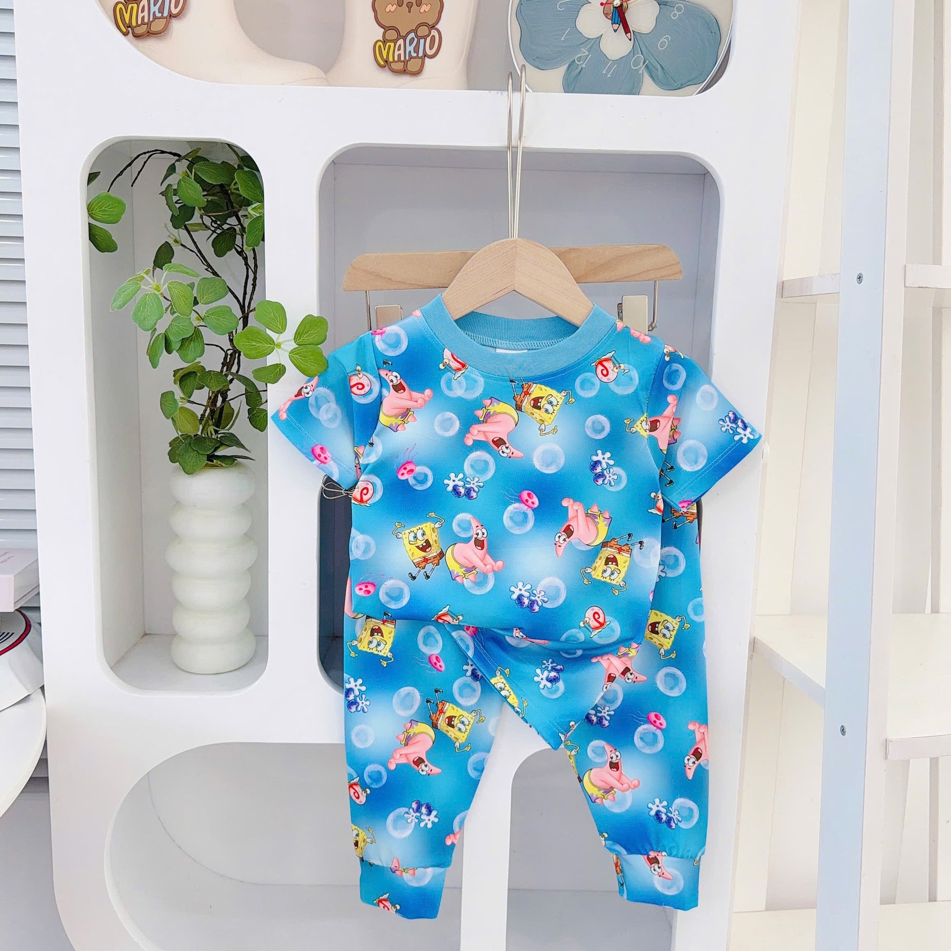 3D Cotton Short Sleeves Pyjamas