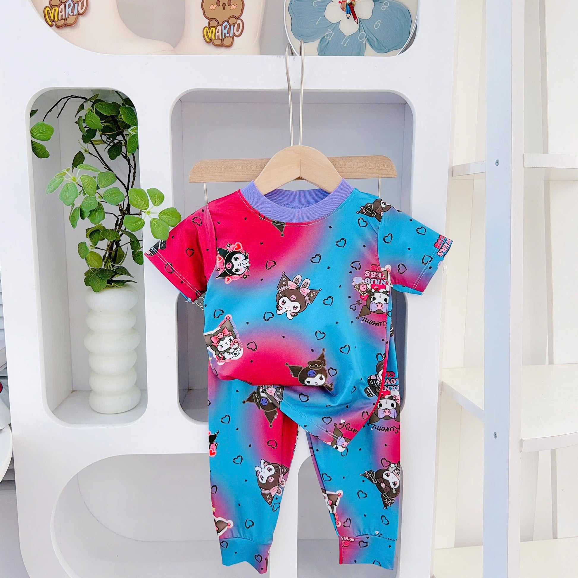 3D Cotton Short Sleeves Pyjamas
