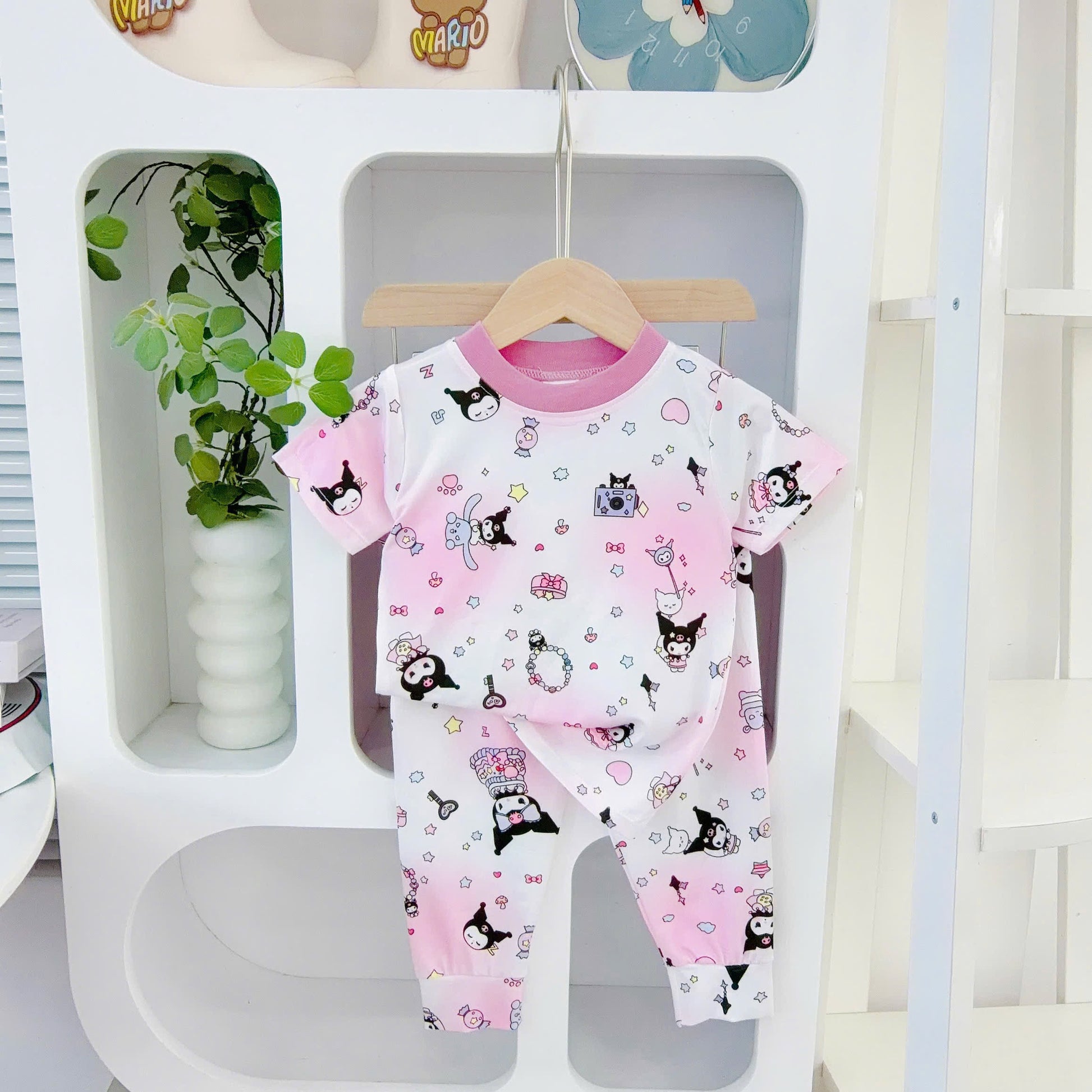 3D Cotton Short Sleeves Pyjamas
