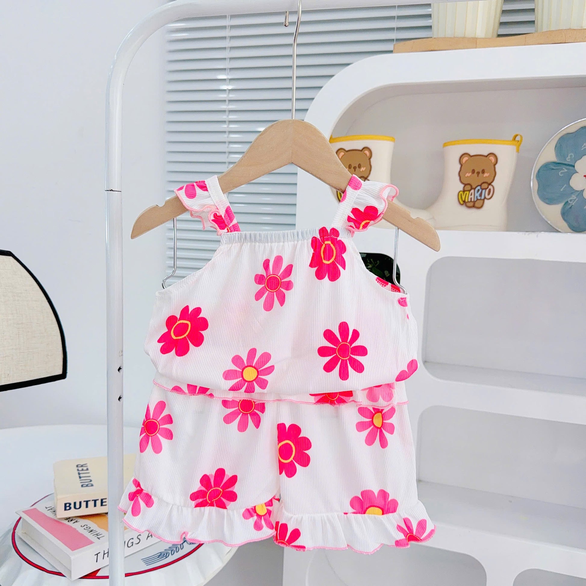 Girls 3D Cotton Sleeveless Play Suits