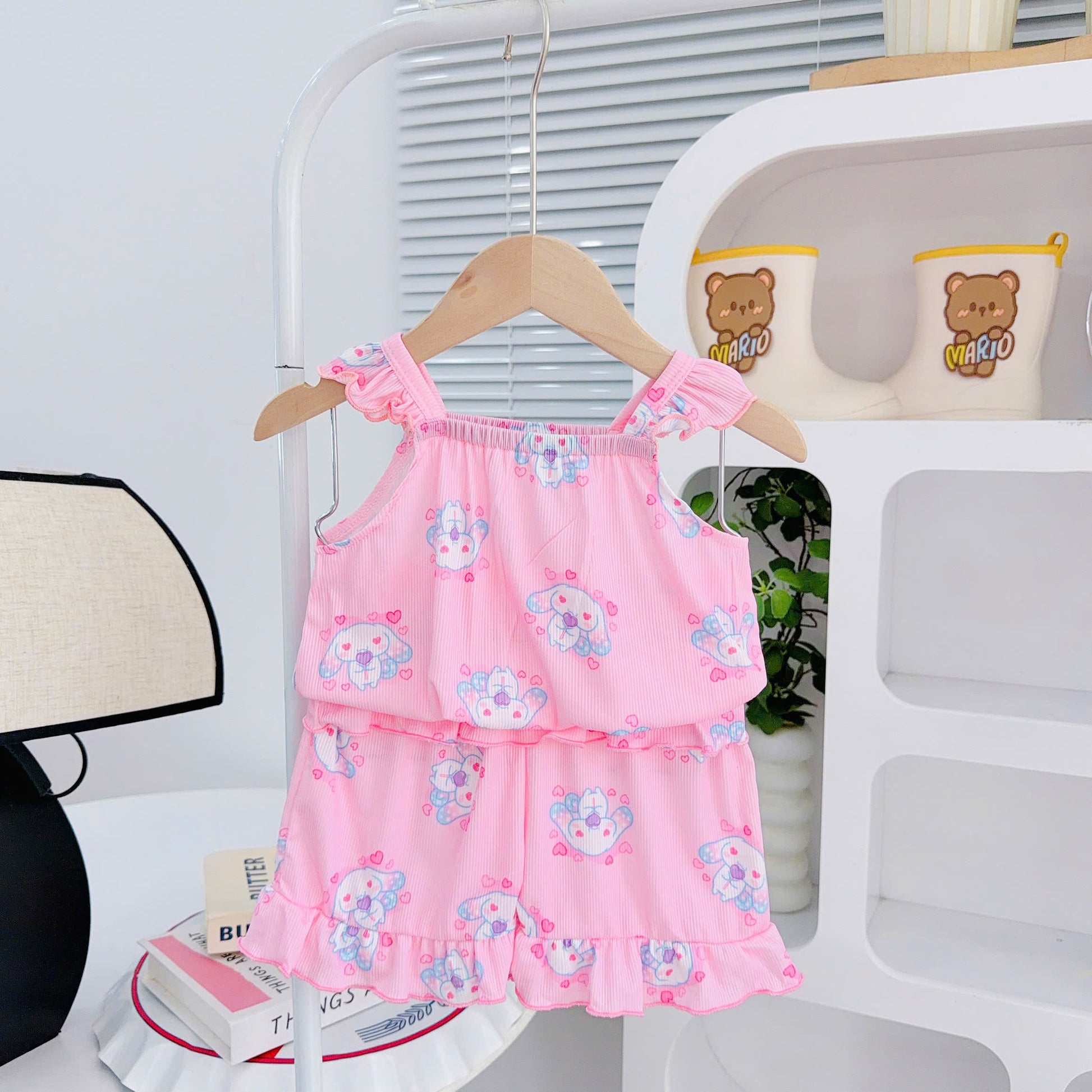 Girls 3D Cotton Sleeveless Play Suits